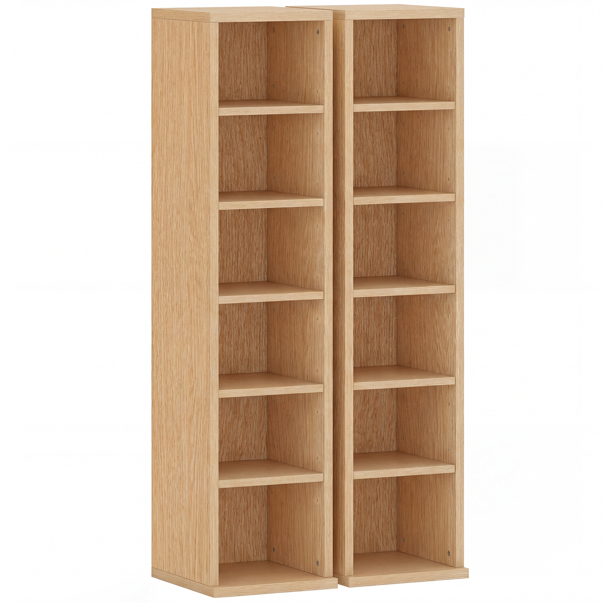 Winheir Natural Particle Board Bookcase Set of 2 - 21cm