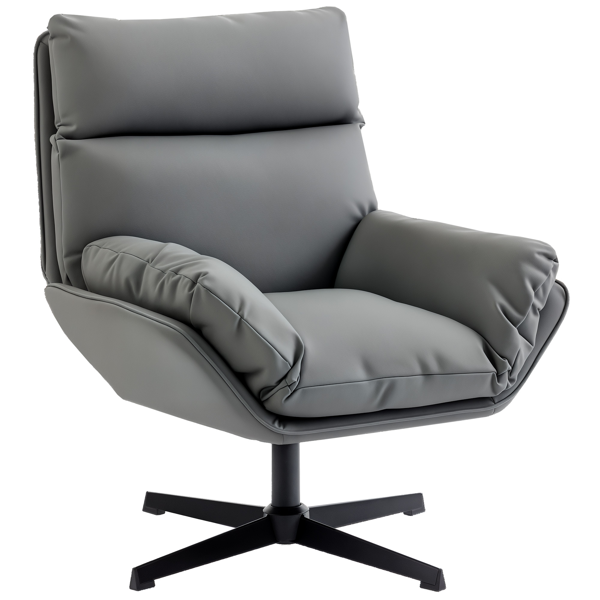 Rosglen Metal Swivel Chair - Dark Grey