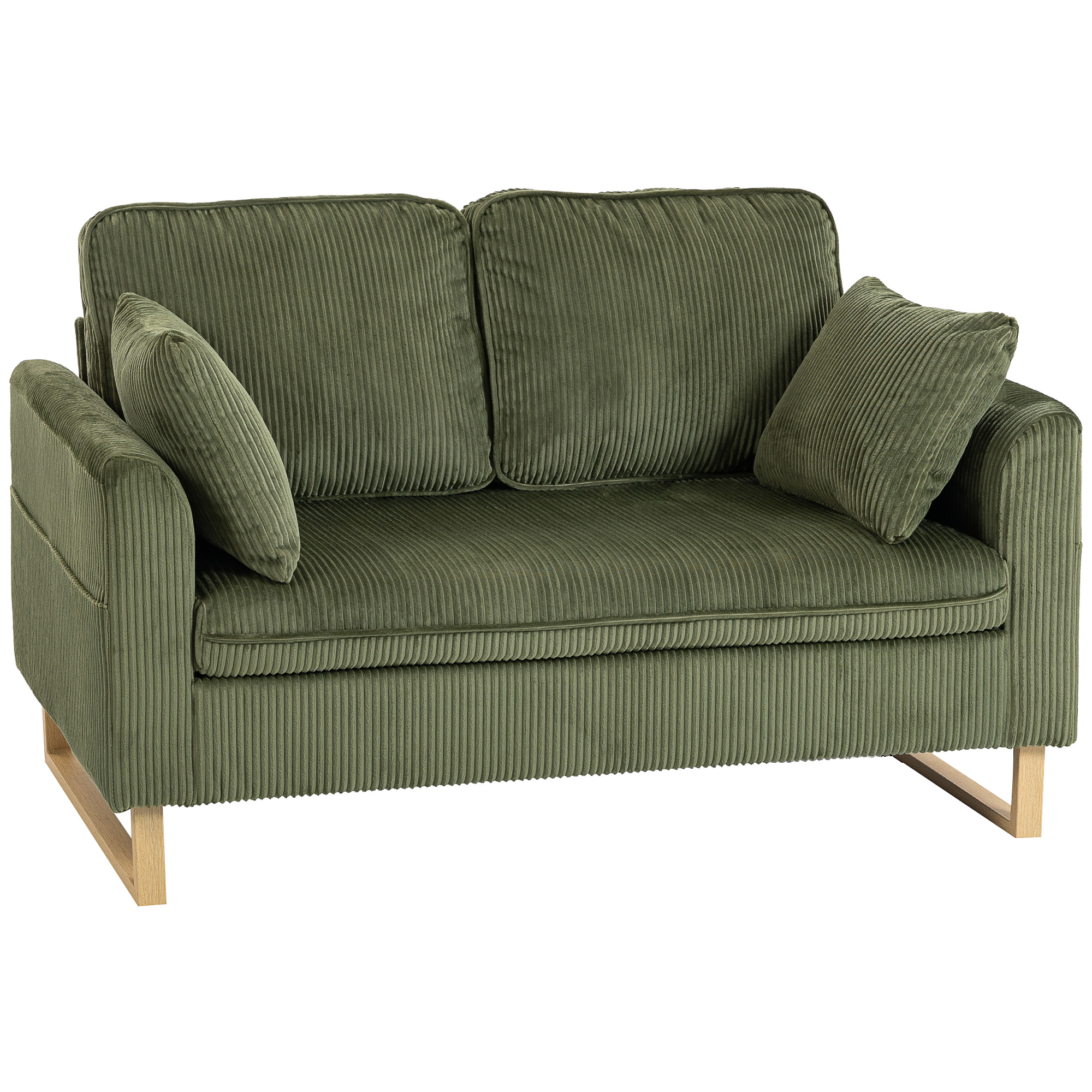 Belford Metal 2 Seater Sofa - Dark Green