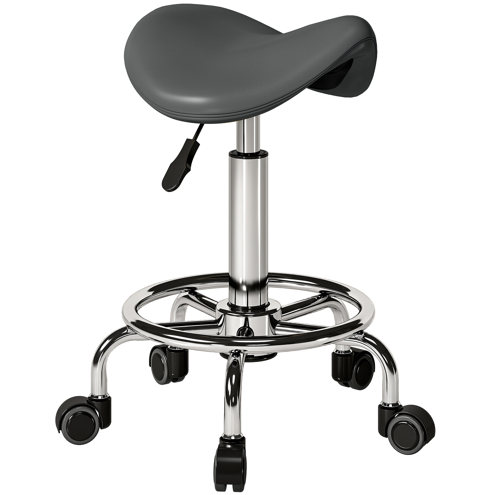 Yorvale Grey Salon Saddle Stool - 36.5cm