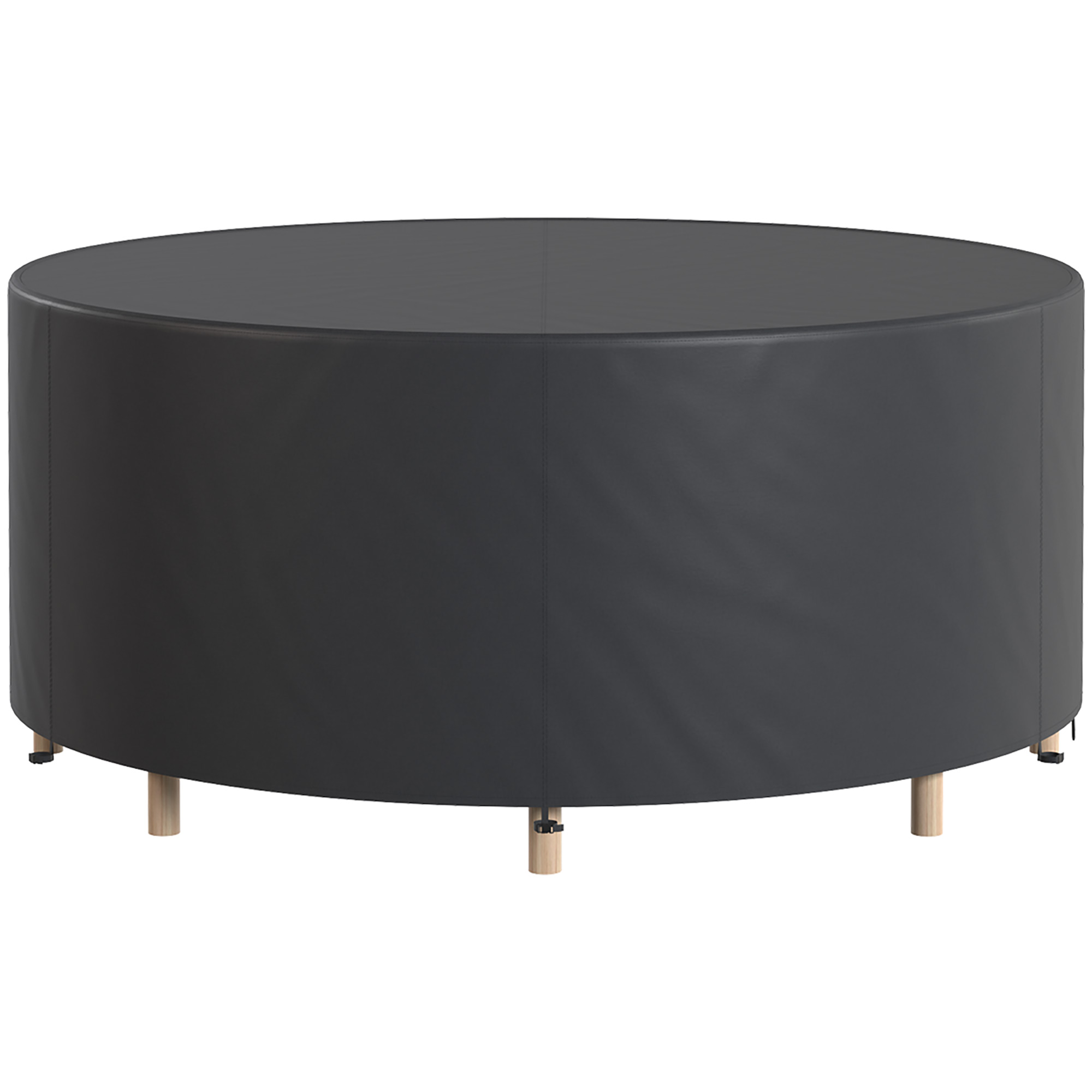 Ivleo Black Fabric Waterproof Table Cover - 214cm