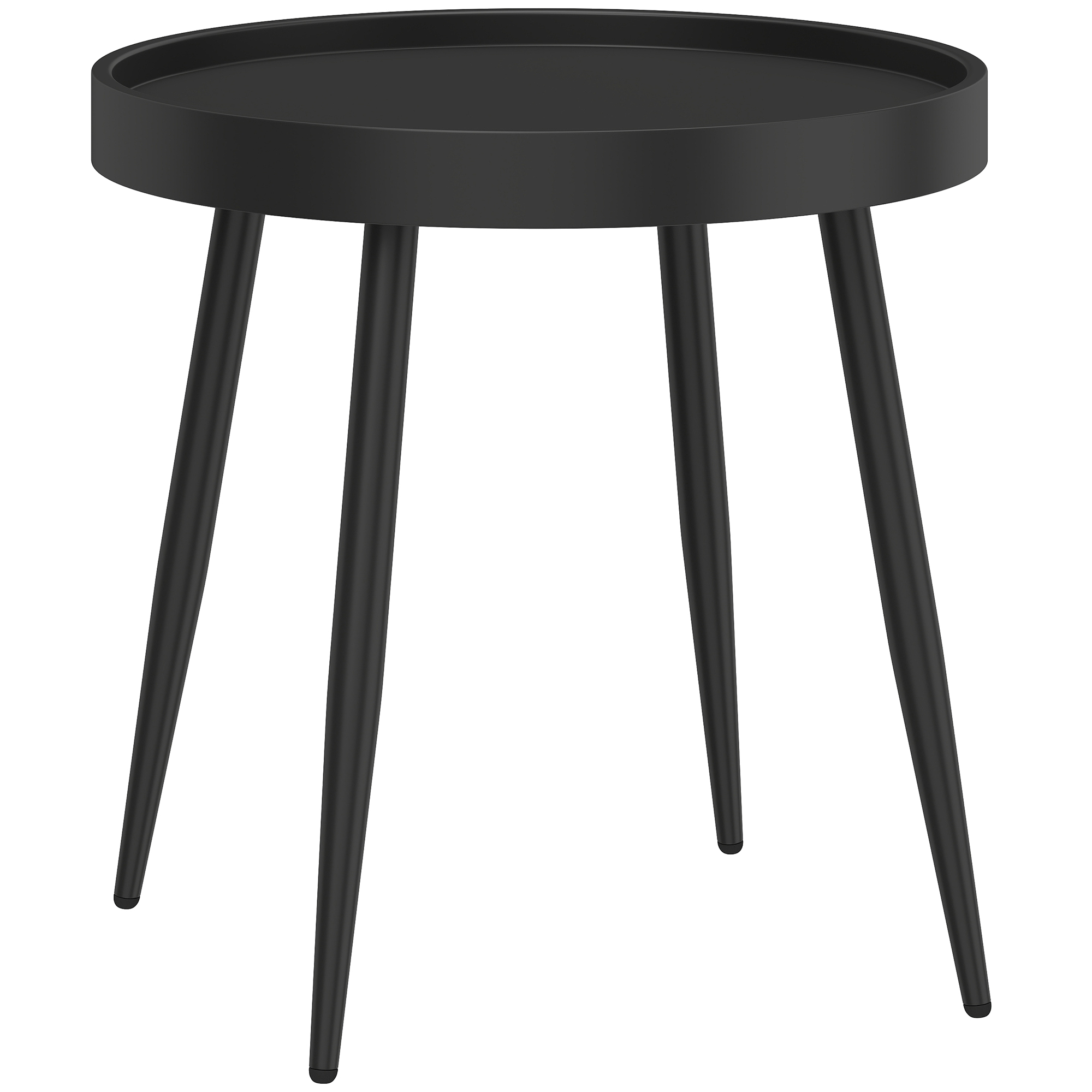 Black Metal Side Table - 49.5cm