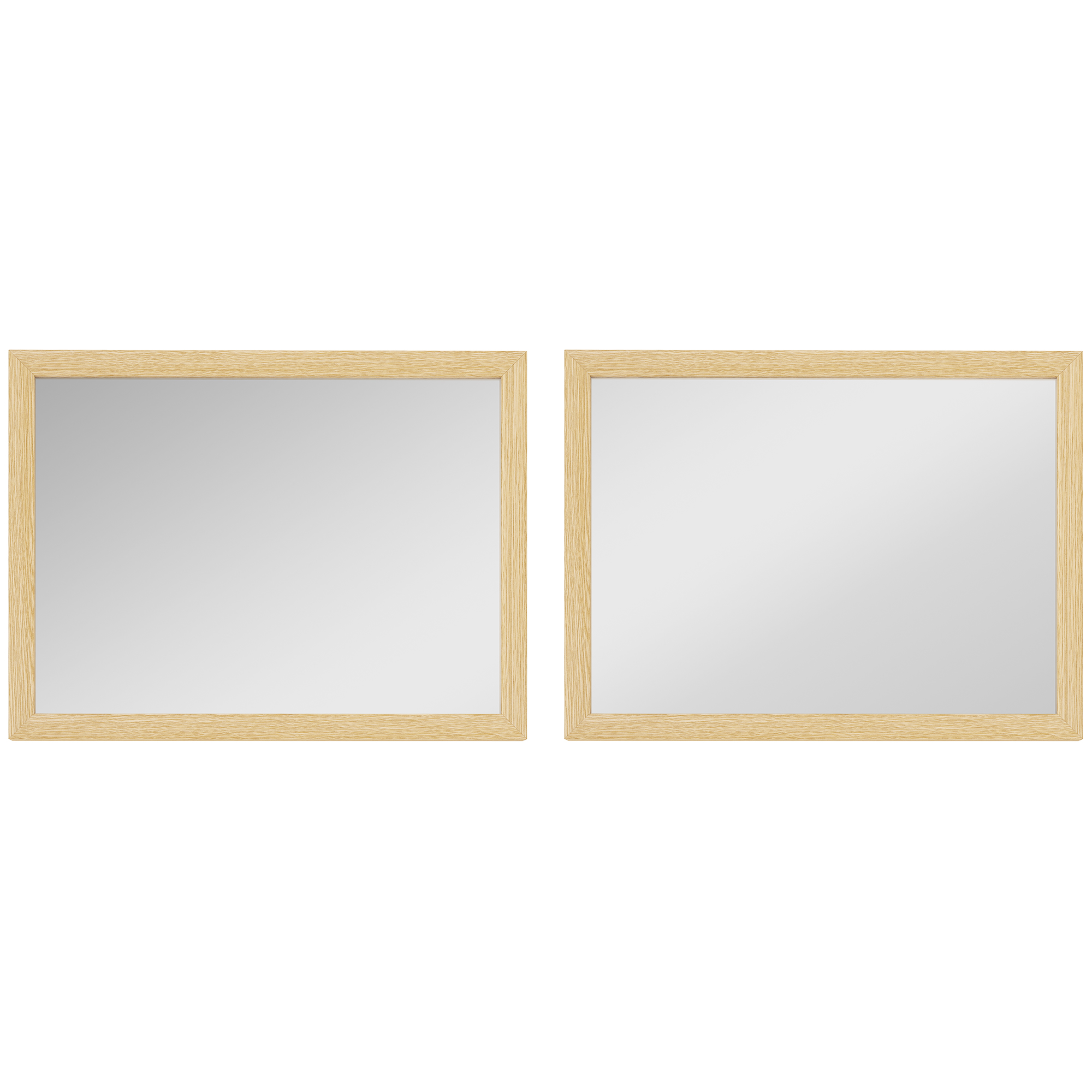 Bromont Natural Wall Mirror Rectangular Set of 2 - 40cm