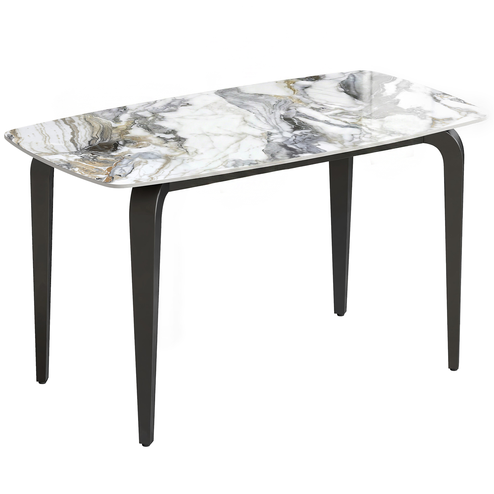 Brocrof White Metal Dining Table - 130cm