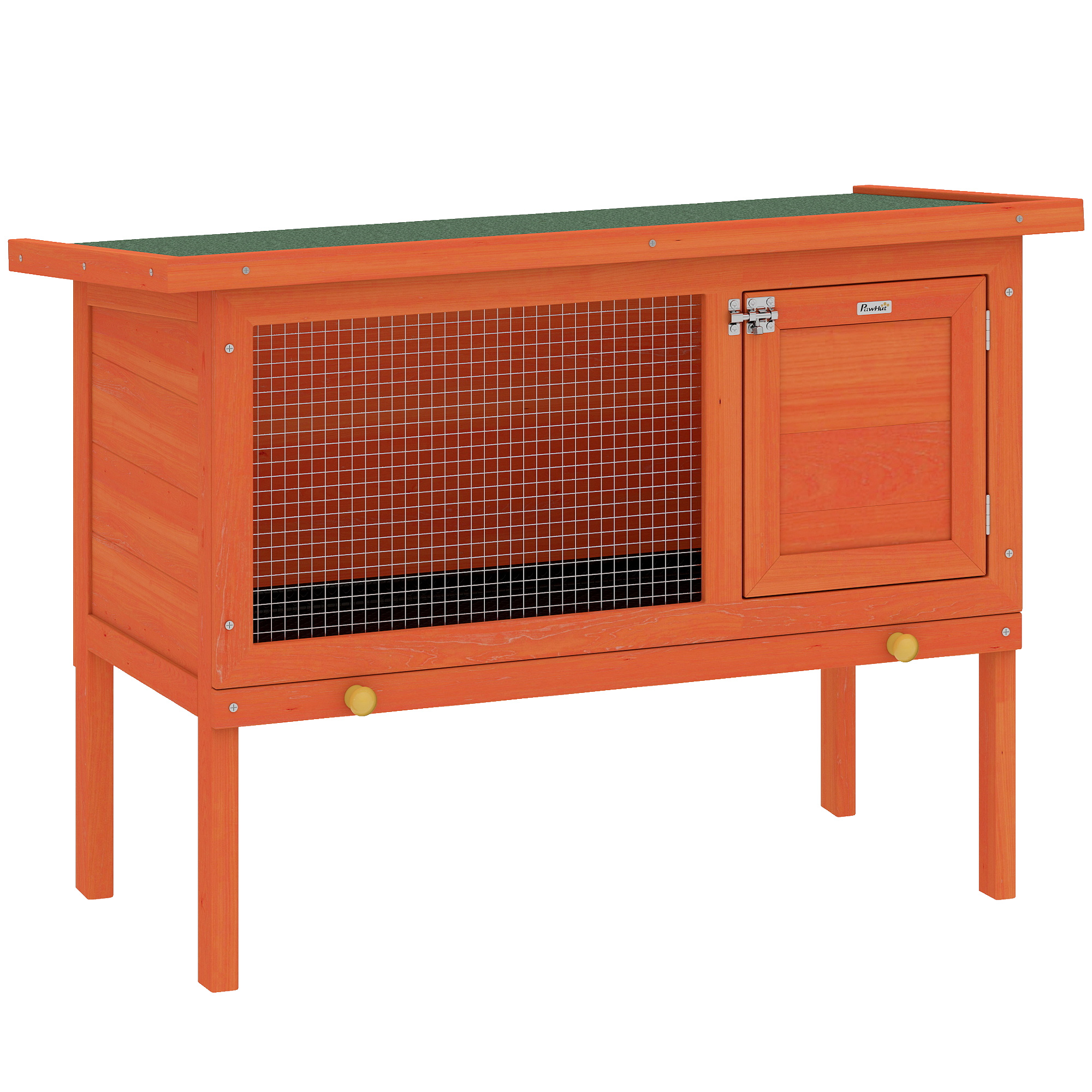 Checrof Orange Metal Rabbit Hutch - 45cm