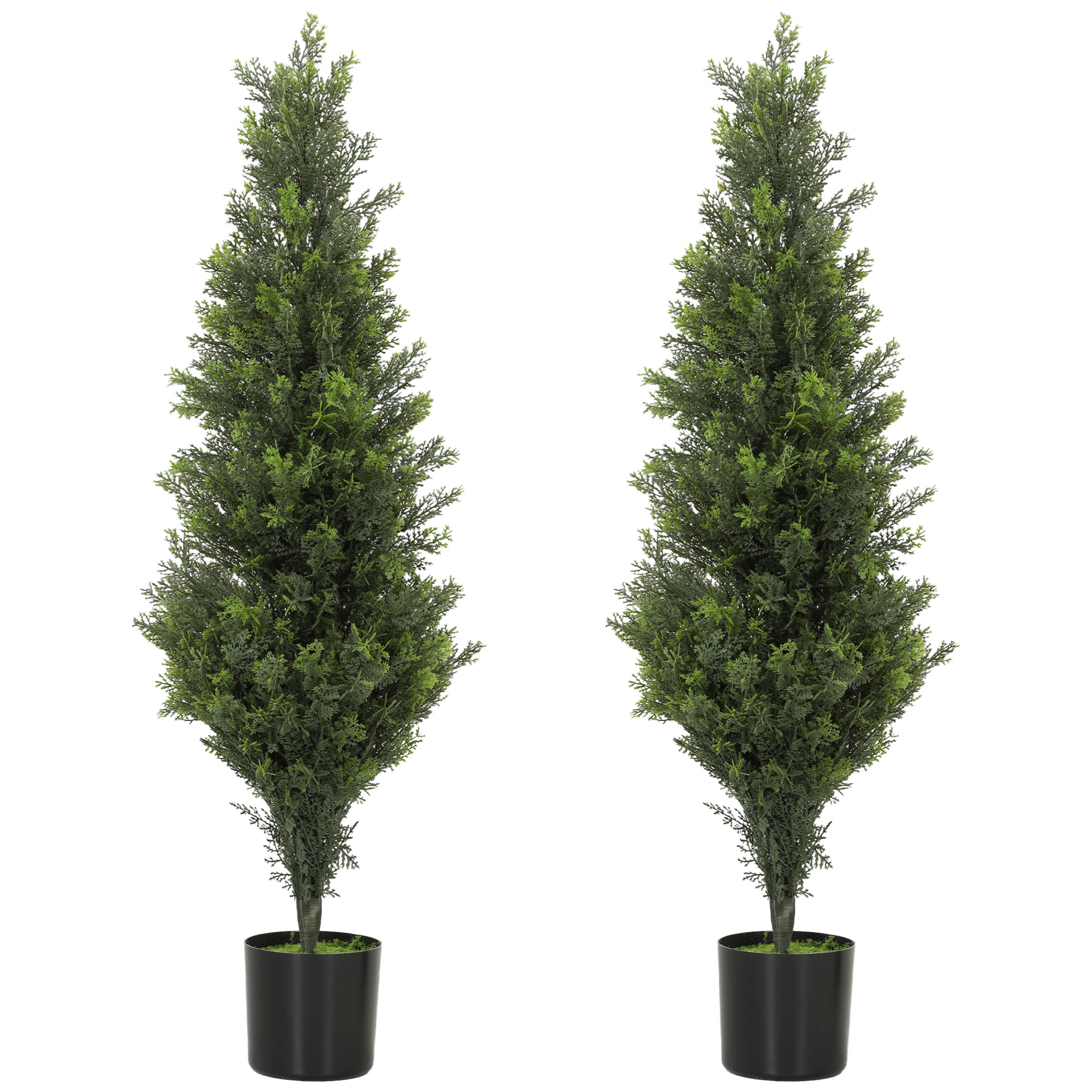 Kenia Green Steel Cypress Artificial Plant Set of 2 - 90cm