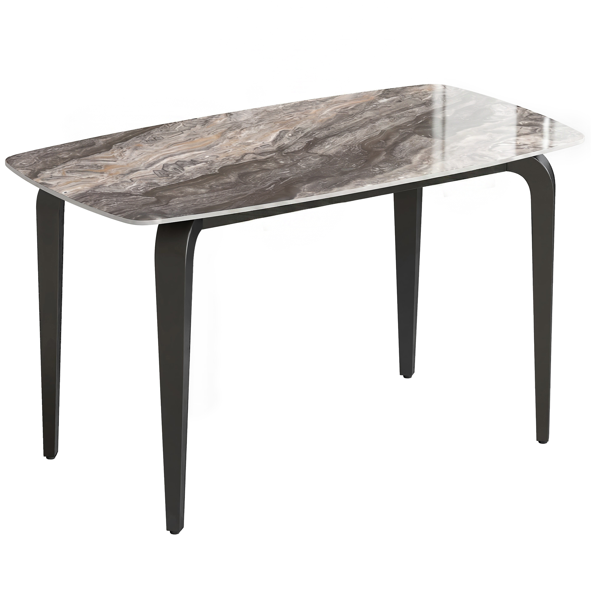 Brocrof Brown Metal Dining Table - 130cm