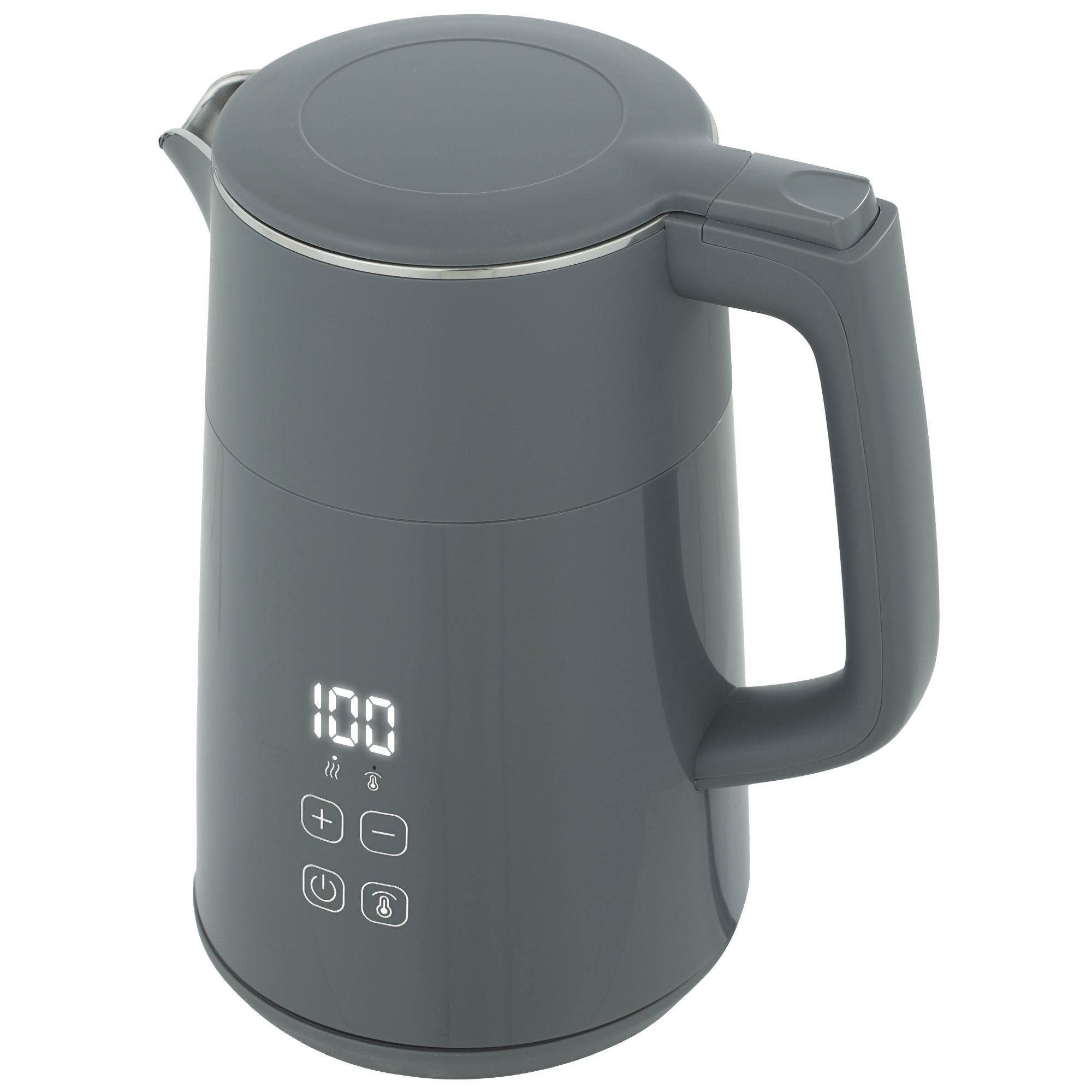 Chewood Grey Stainless Steel Electric Kettle - 15.5cm