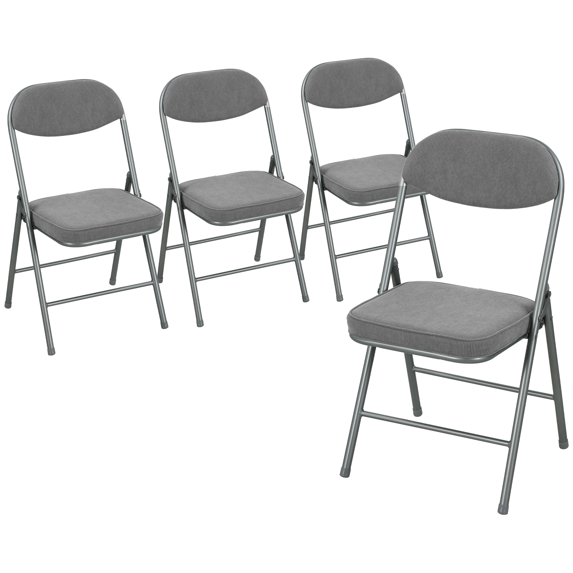 Brocarr Grey Steel Camping Chair Set of 4 - 45cm