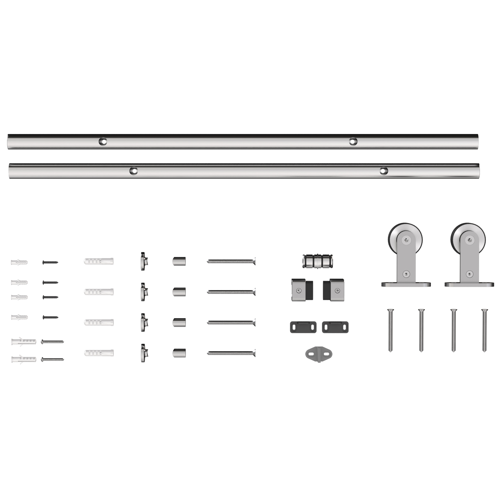Glydene Silver Stainless Steel Sliding Door Kit 152cm