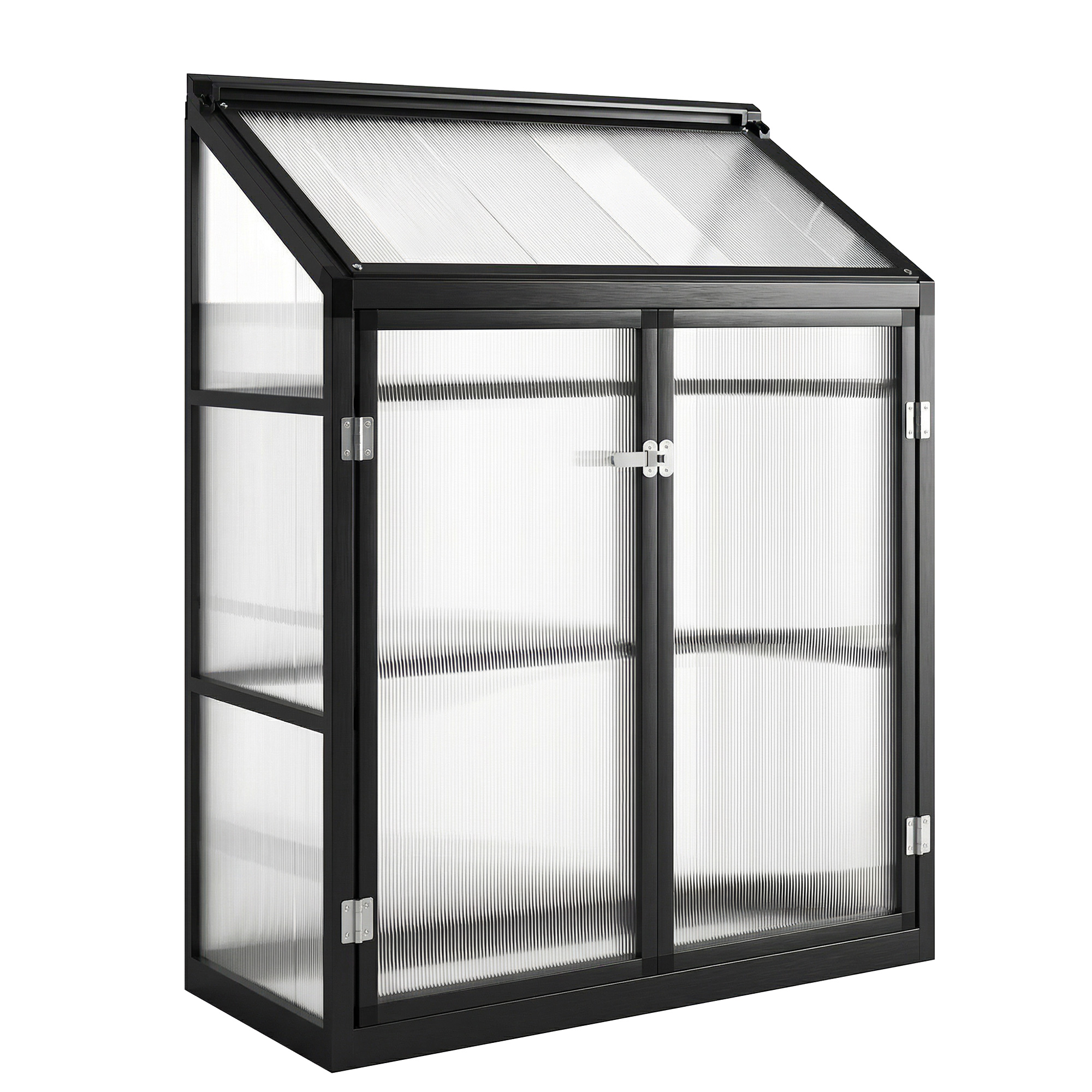 Norix Black Aluminium Greenhouse with Hinged Door - 55cm