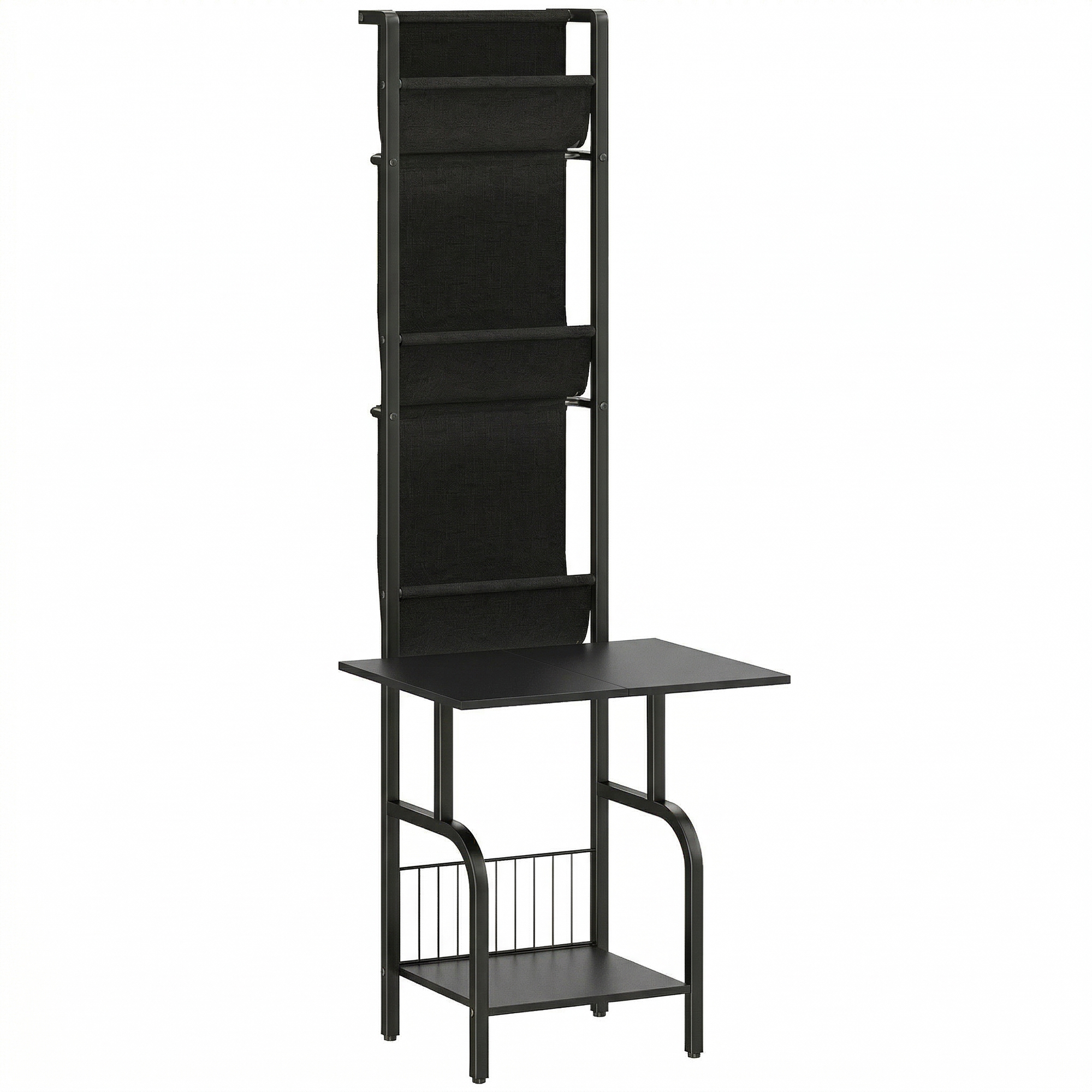 Checour Black Metal Bookcase - 48.5cm