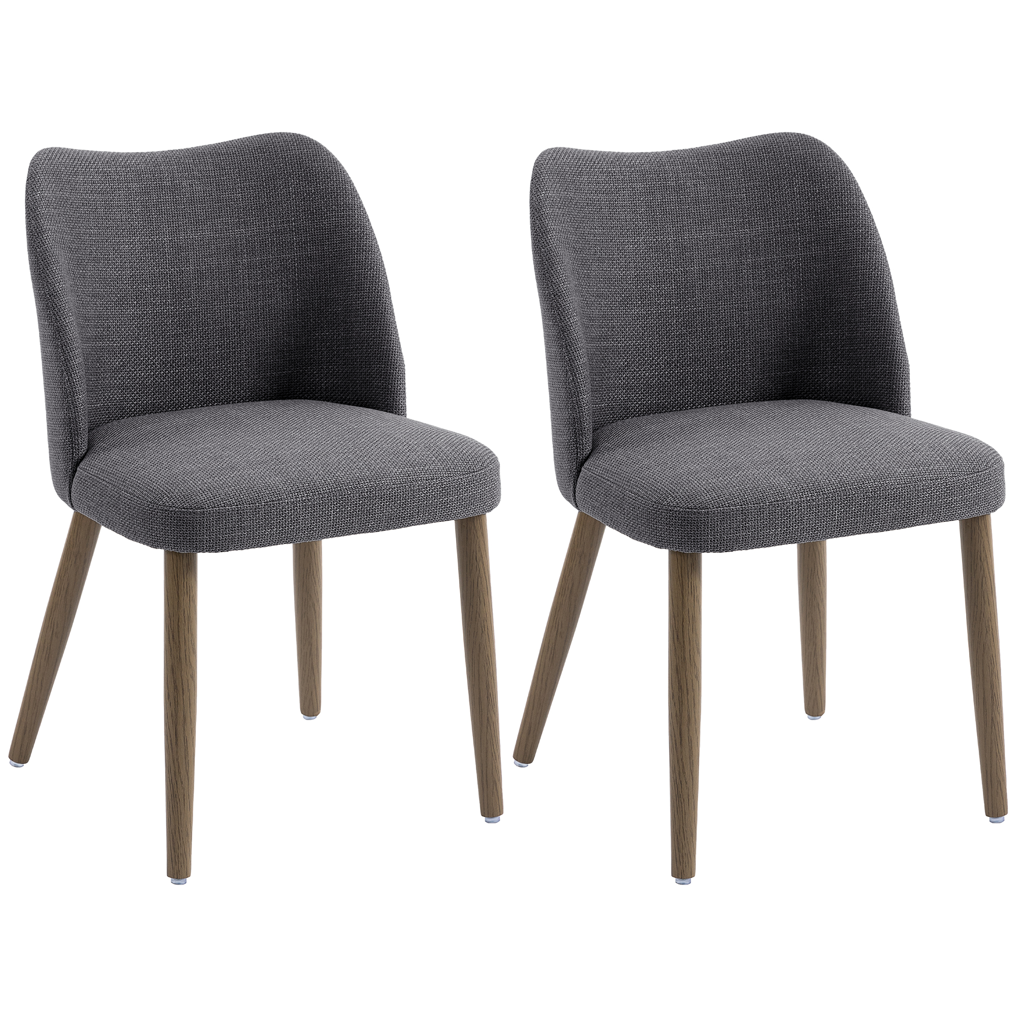 Valcour Dark Grey Multilayer Board Dining Chair Set of 2 - 46cm