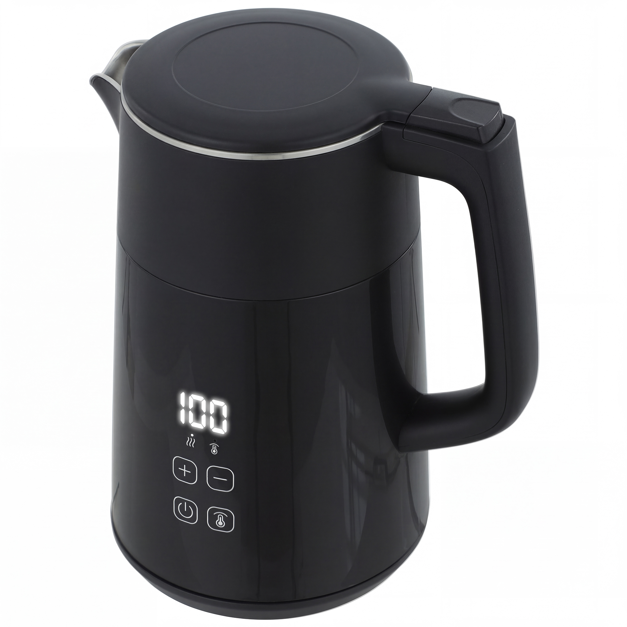 Chewood Black Stainless Steel Electric Kettle - 15.5cm