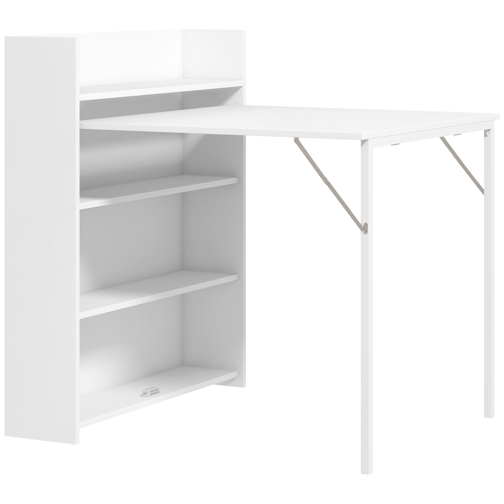 Easmont White Folding Dining Table 4 Tier - 78.5cm