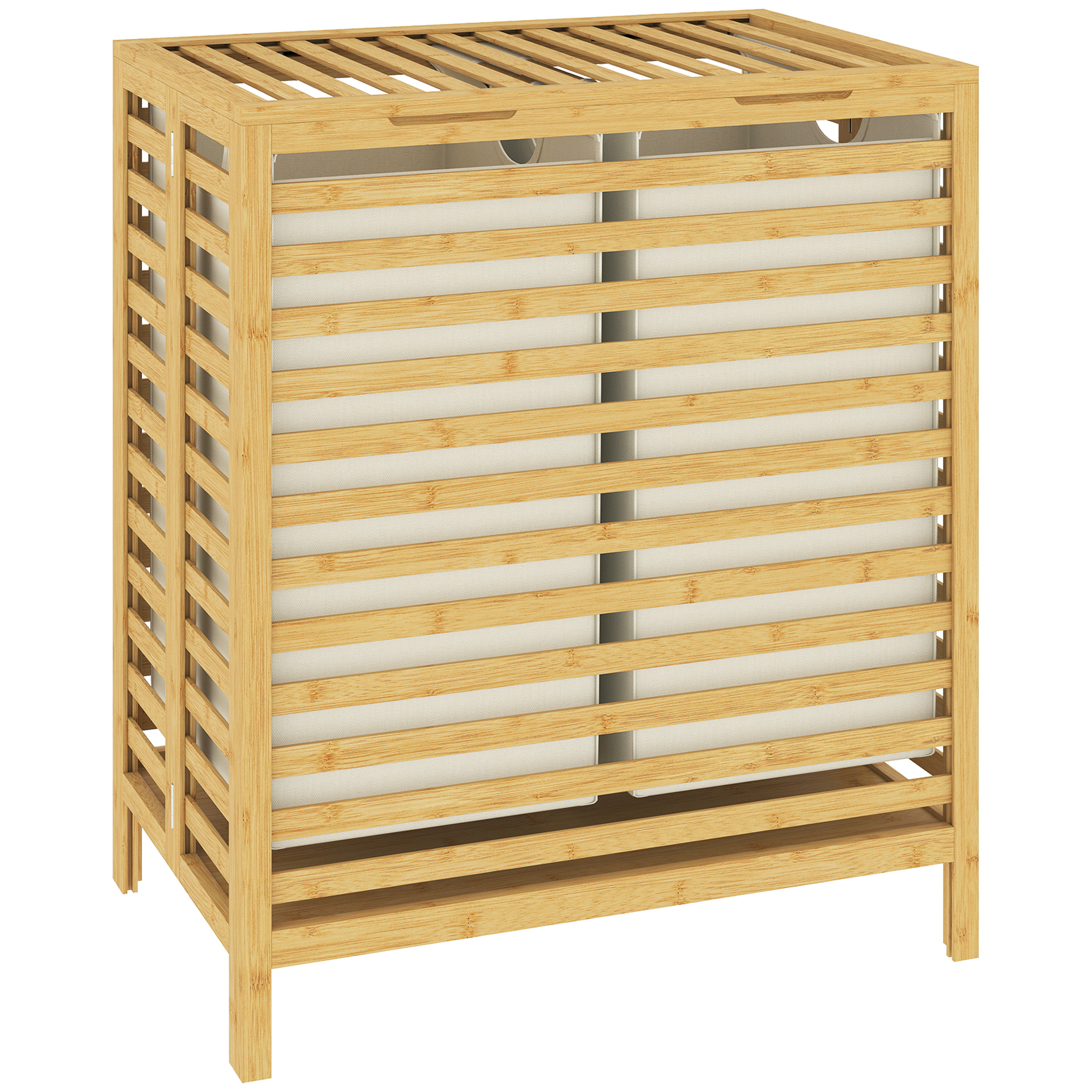 Lyrona Natural Fabric Laundry Basket - 55cm