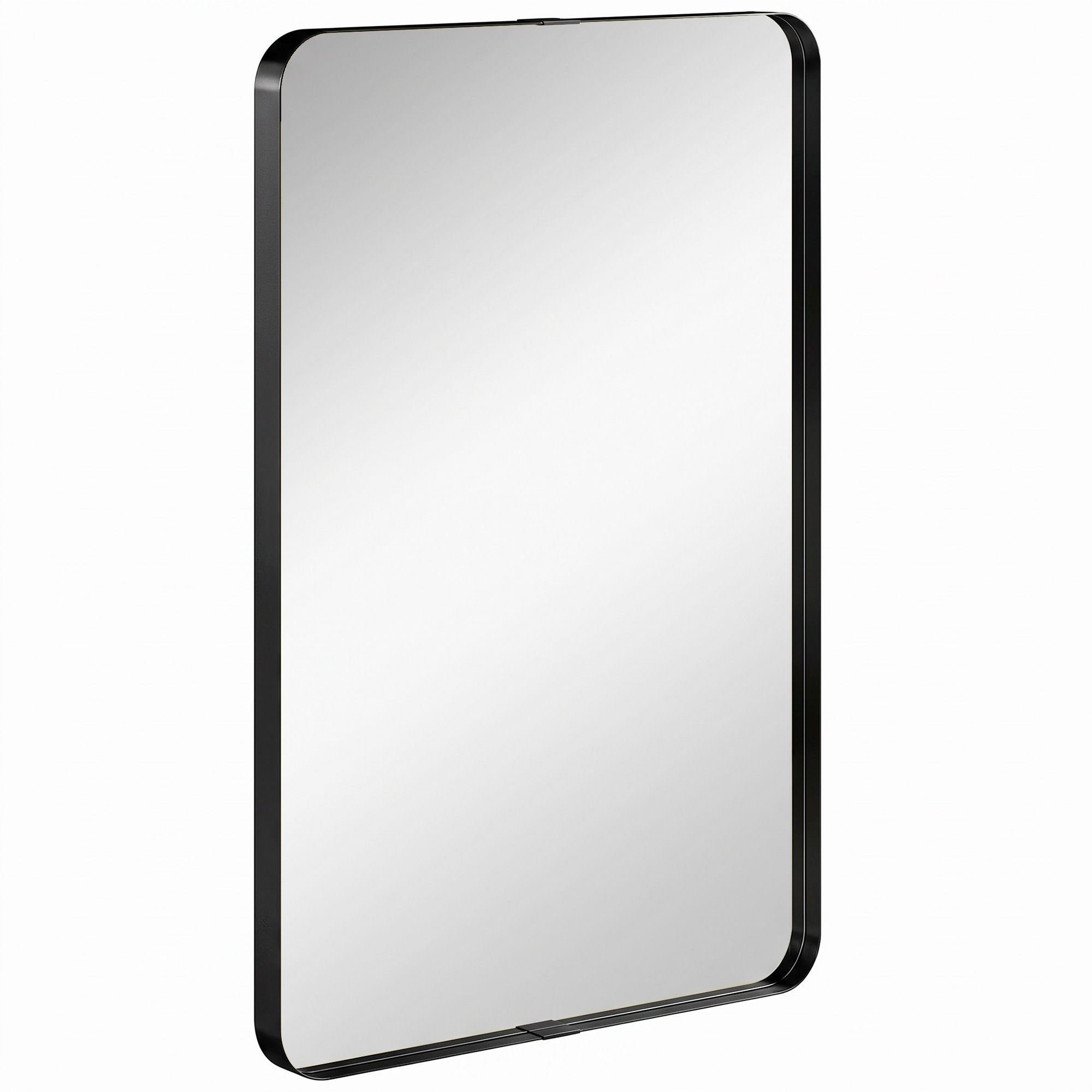 Dalbury Black Wall Mirror Rectangular - 60cm