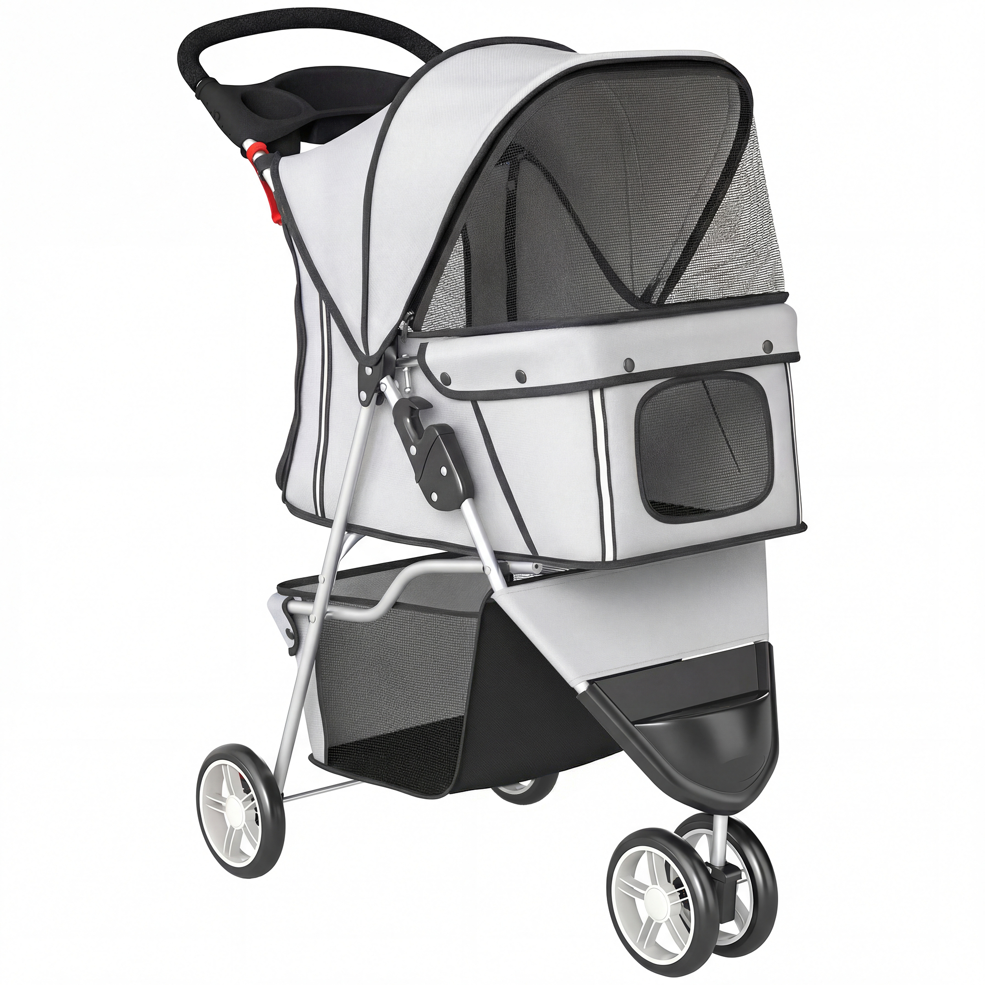 Easbury Grey Fabric Pet Stroller - 44cm
