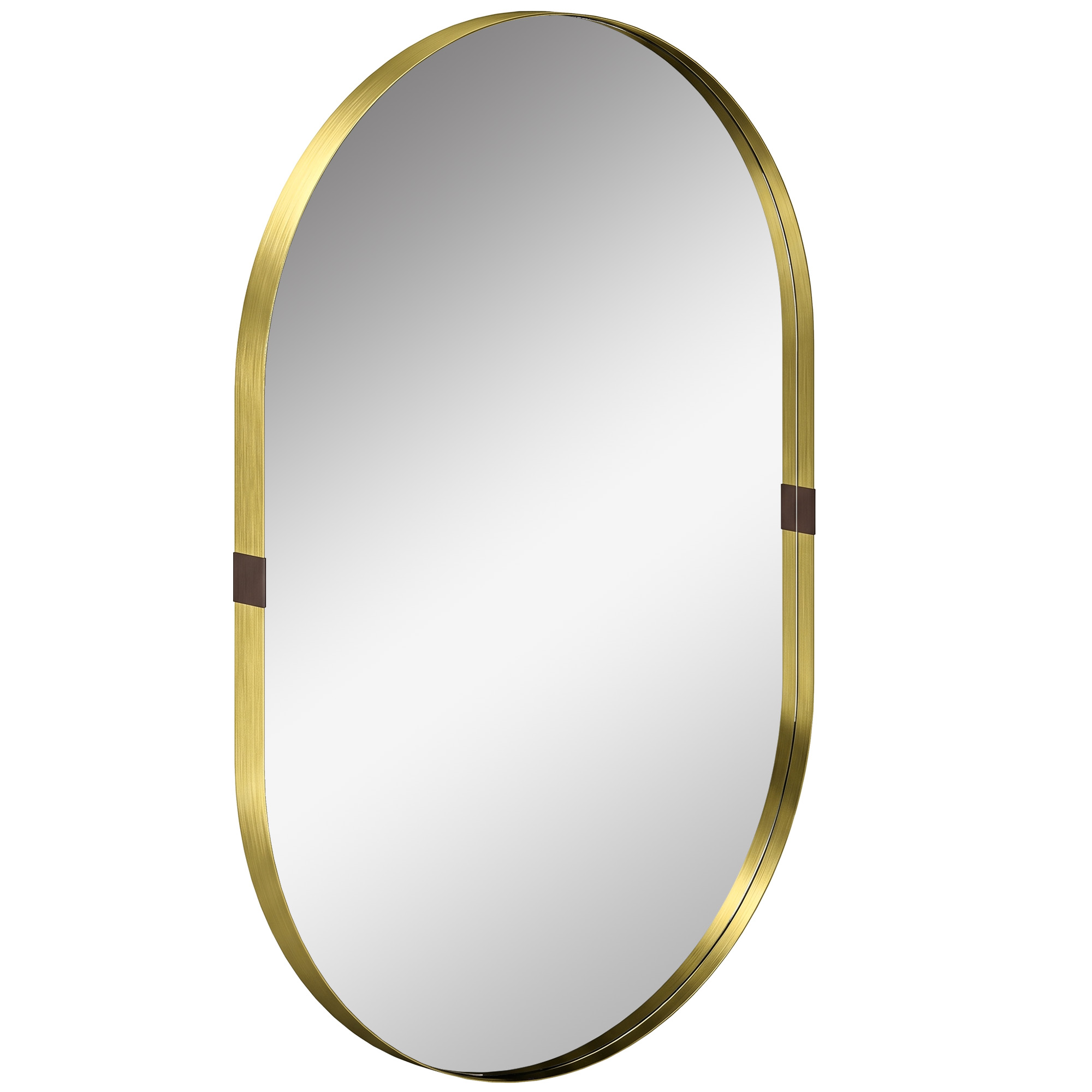 Dalbury Gold Tone Wall Mirror Oval - 60cm