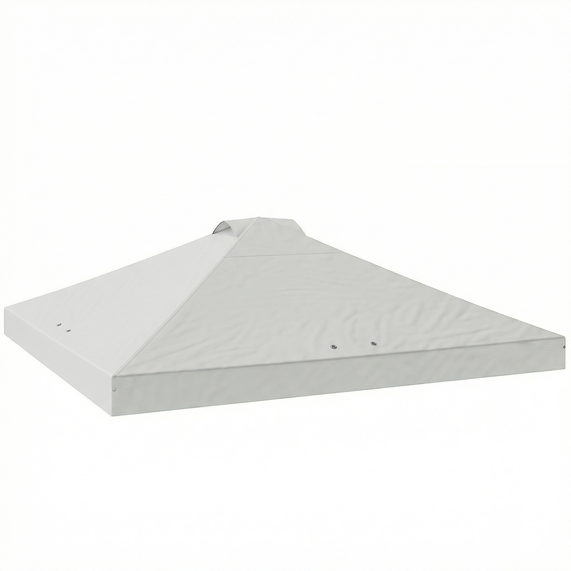Elmhall White Fabric 3x3m Waterproof Pop Up Canopy Cover with 8 Drainage Holes - 300cm