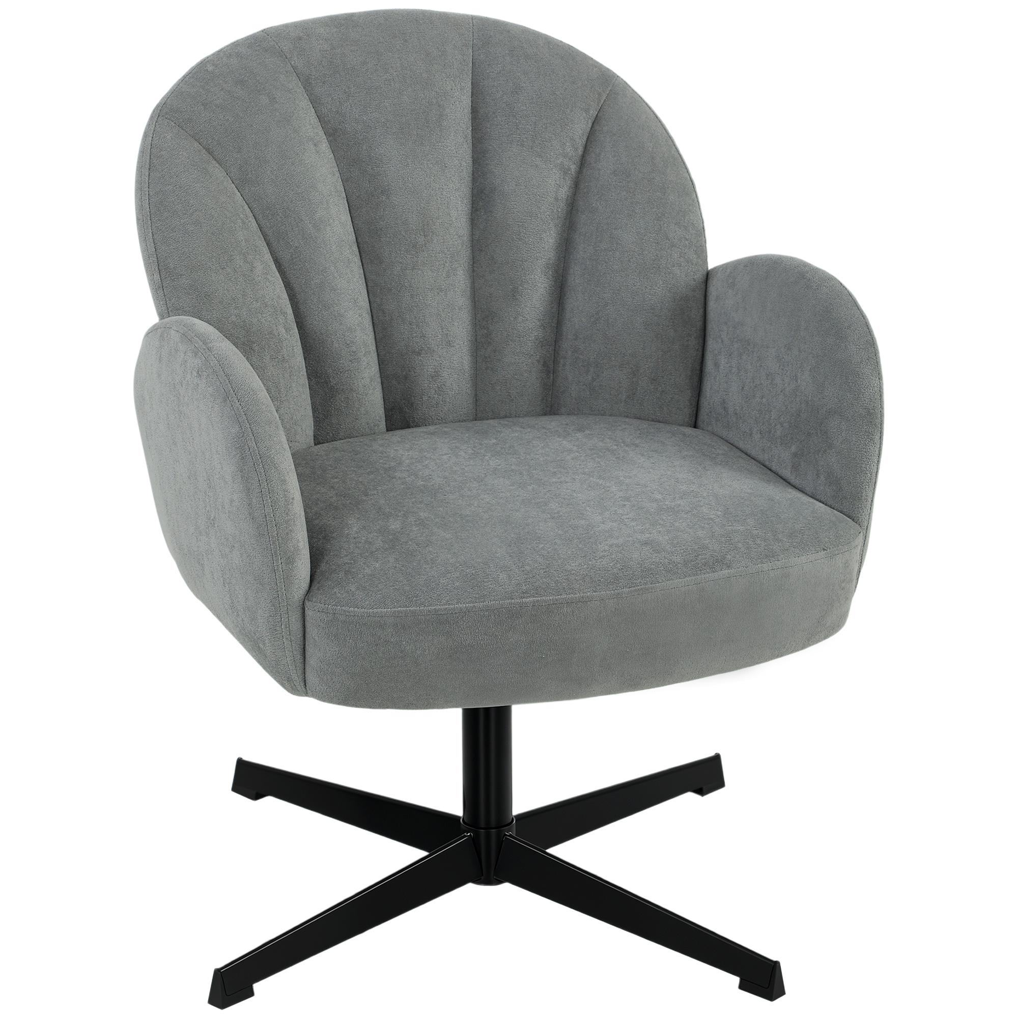 Dalvale Velvet Swivel Chair - Grey