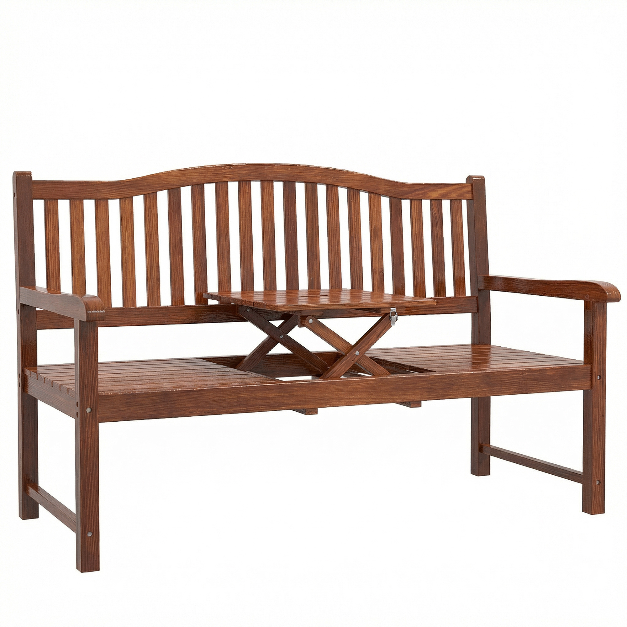 Cavar Fabric 3 Seat Bench - Light Brown