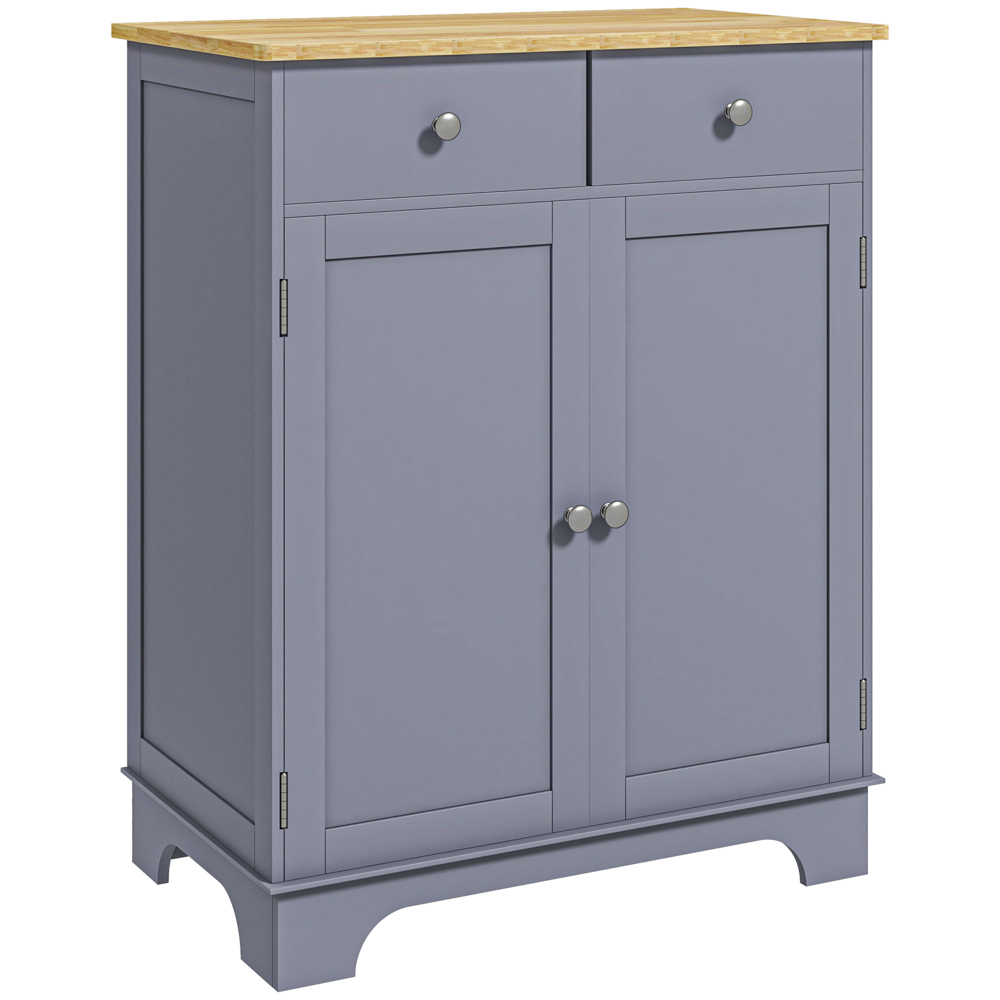 Dalcour Grey Sideboard with Adjustable Shelf - 68cm