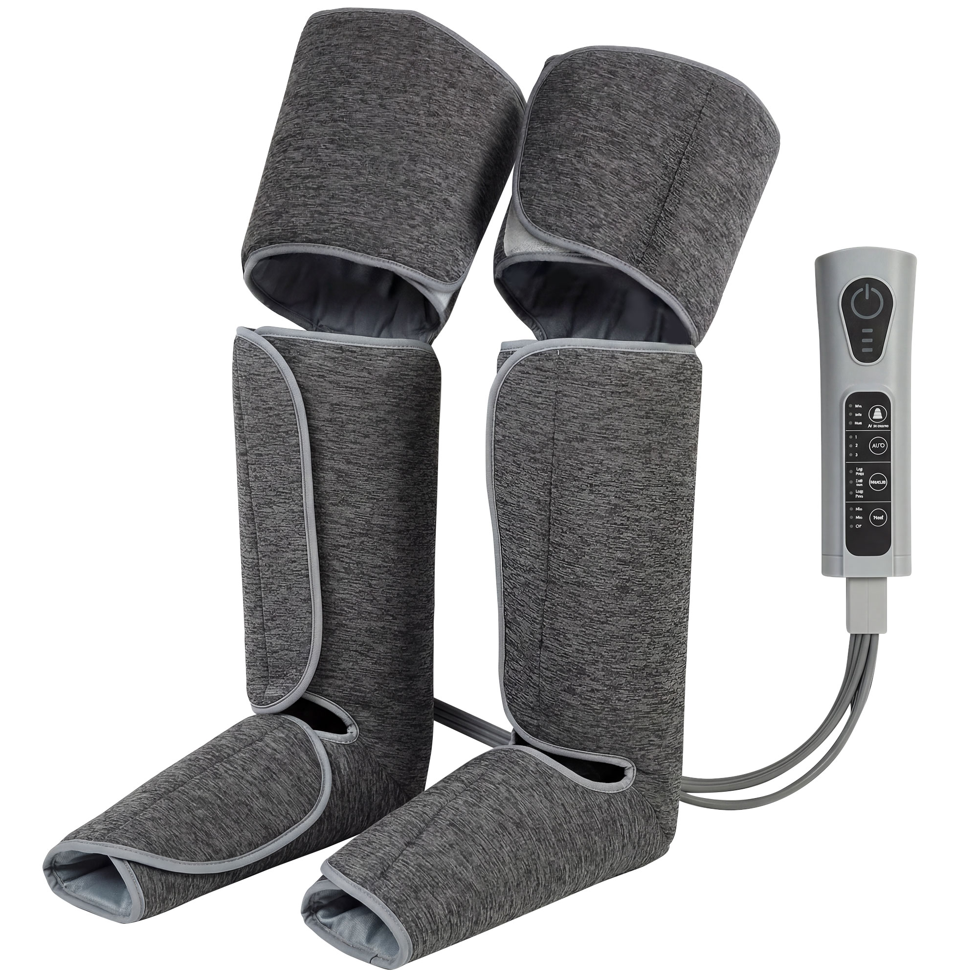 Jaron Grey Fabric Body Leg Massager with Heat - 96cm