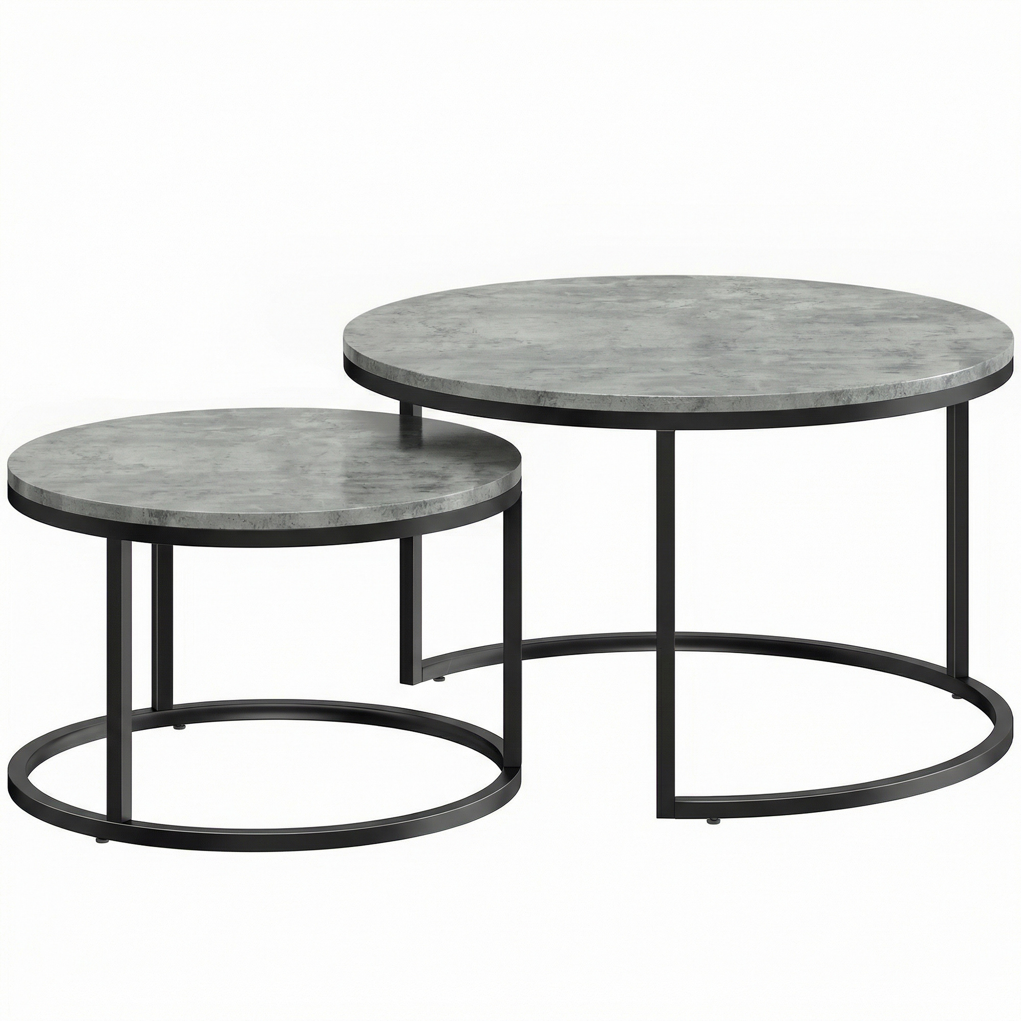 Yorloft Cement Grey Coffee Table Set of 2 - 78.5cm
