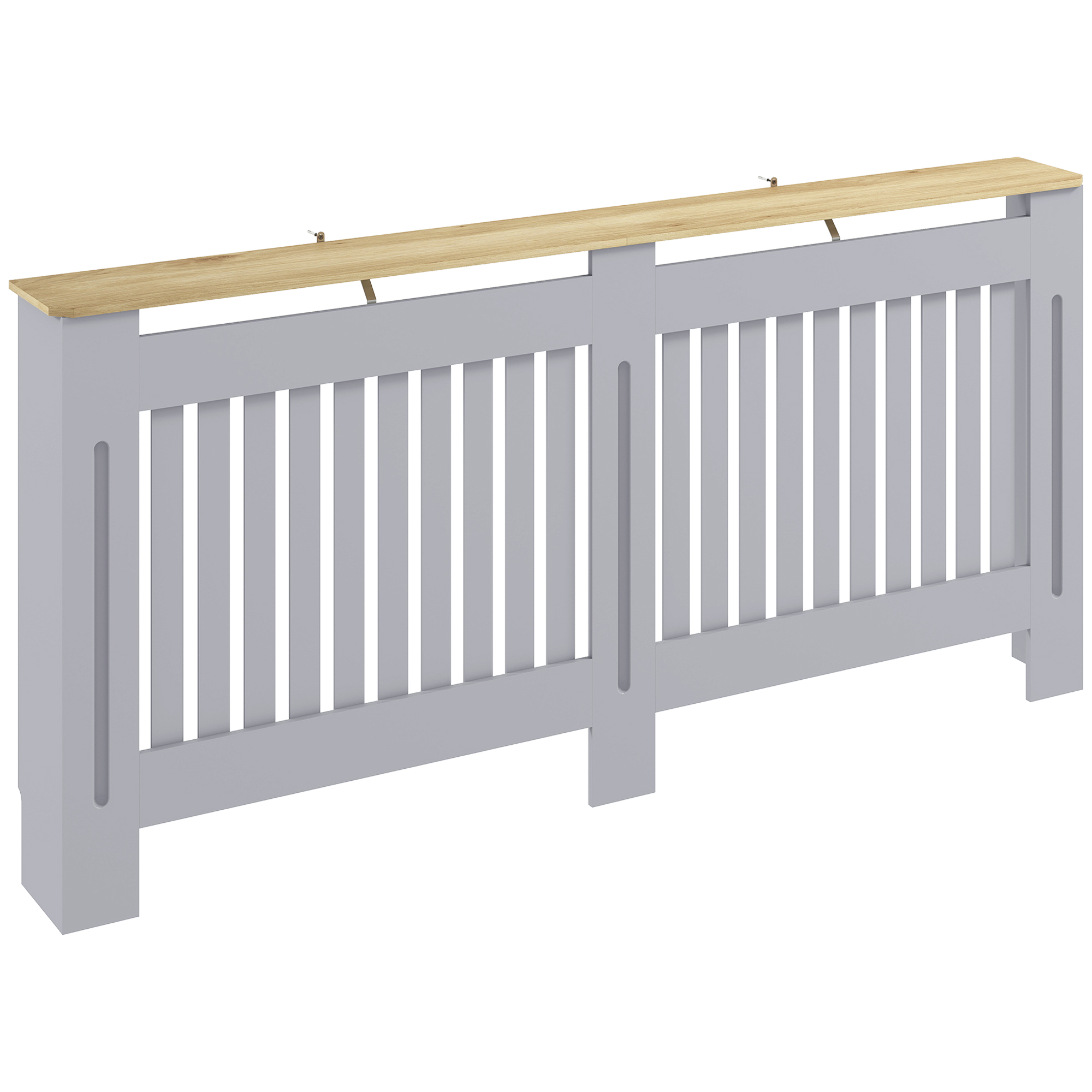Dalloft Grey Radiator Cover with Line Grill Design - 19cm