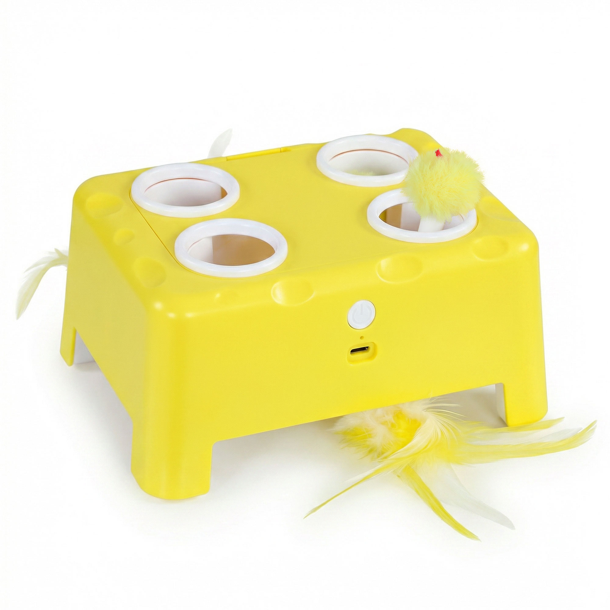 Easmere White Abs Cat Toy - 14cm