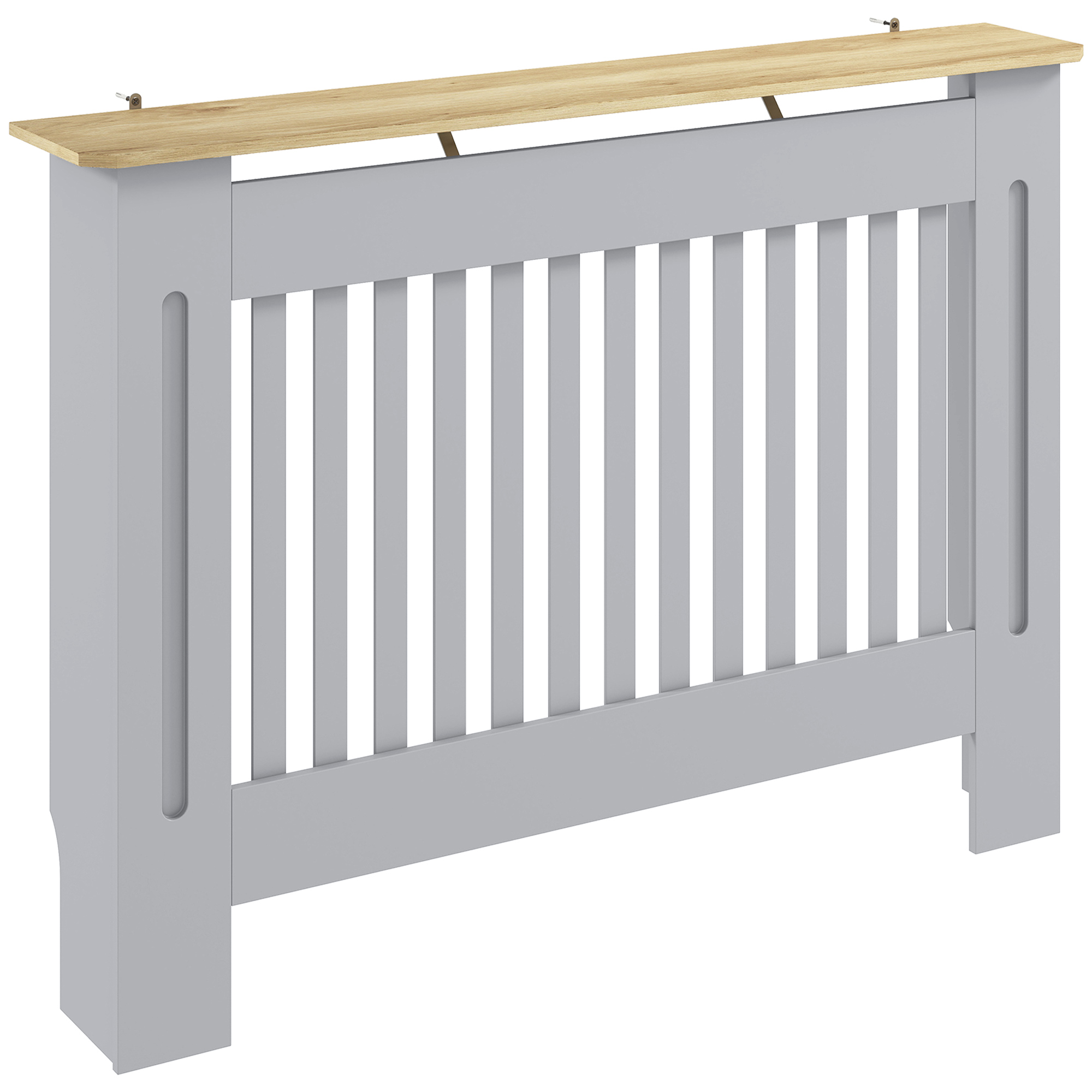 Dalloft Grey Slatted Radiator Cover - 19cm