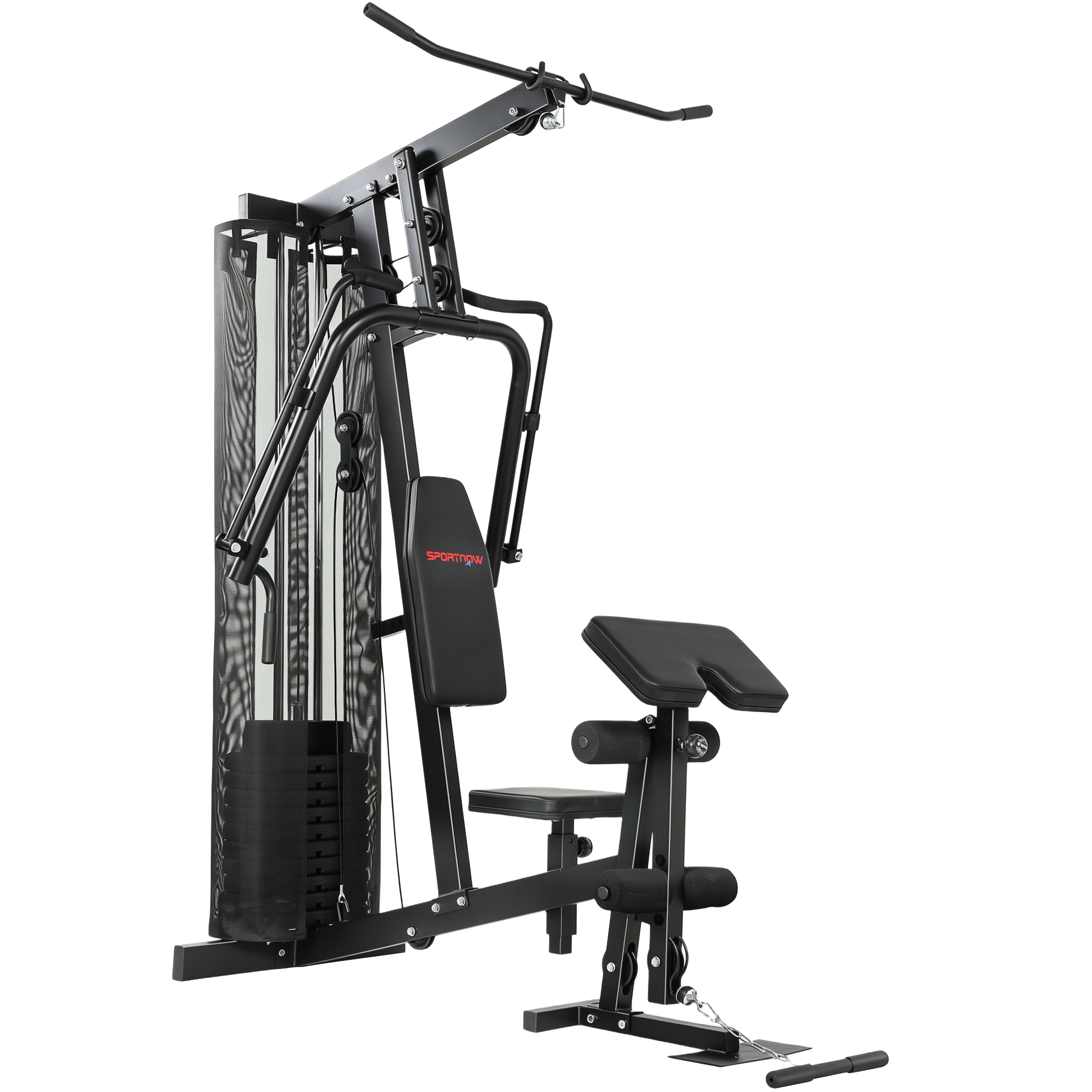 Velion Black Steel Multi Gym Machine with 45kg Weight Stack - 100cm