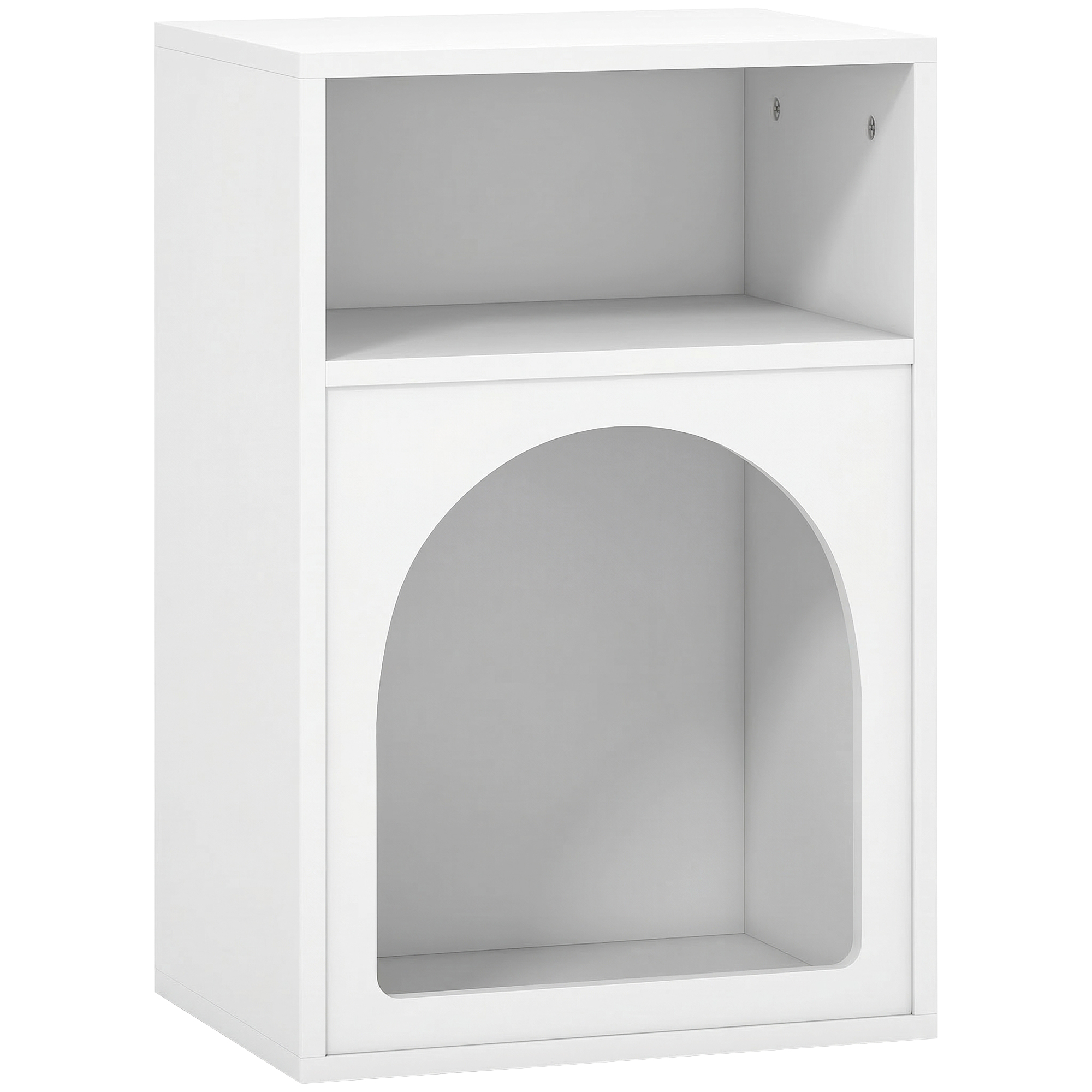 Dalmere White Bedside Table - 40cm