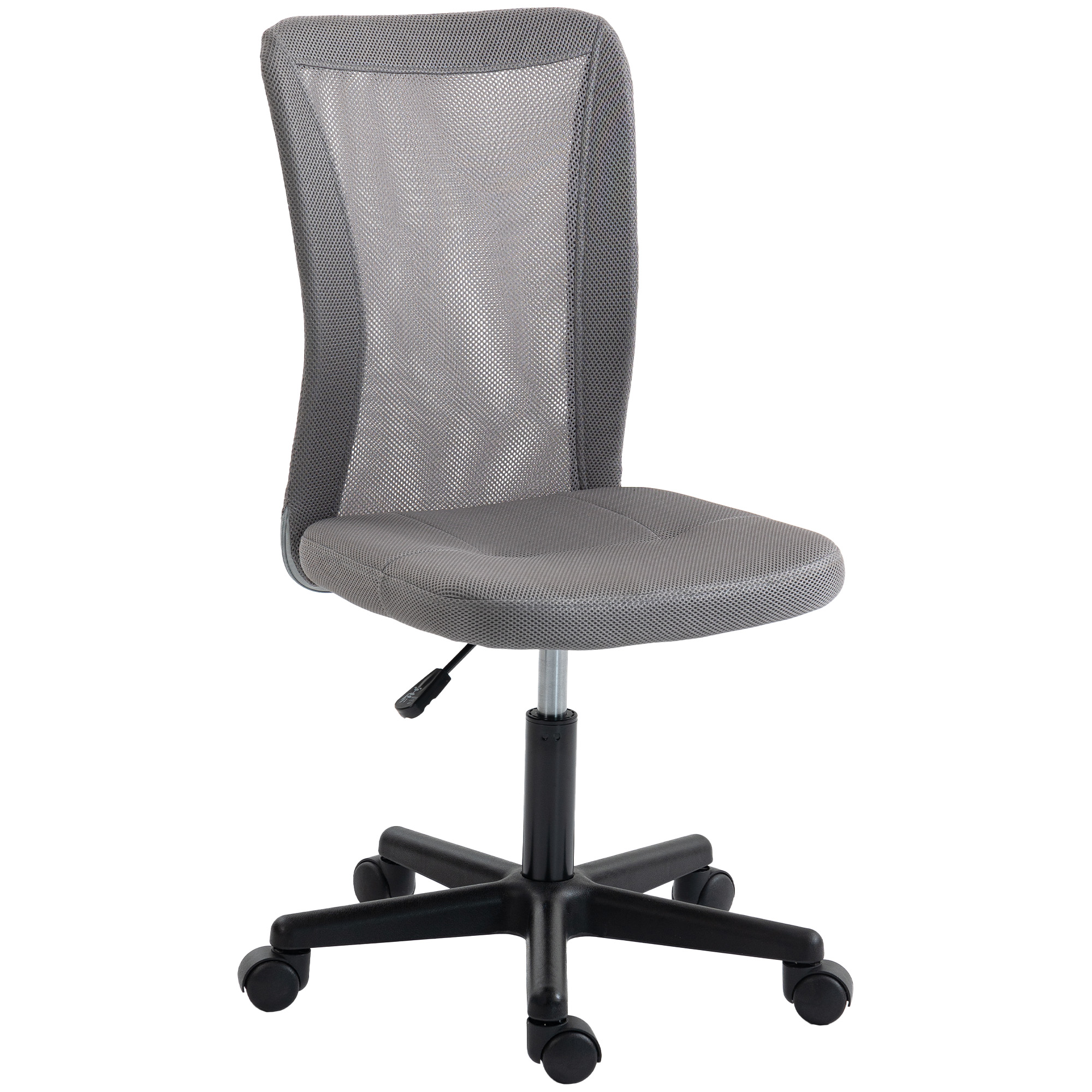 Roshall Grey Metal Office Chair - 43cm