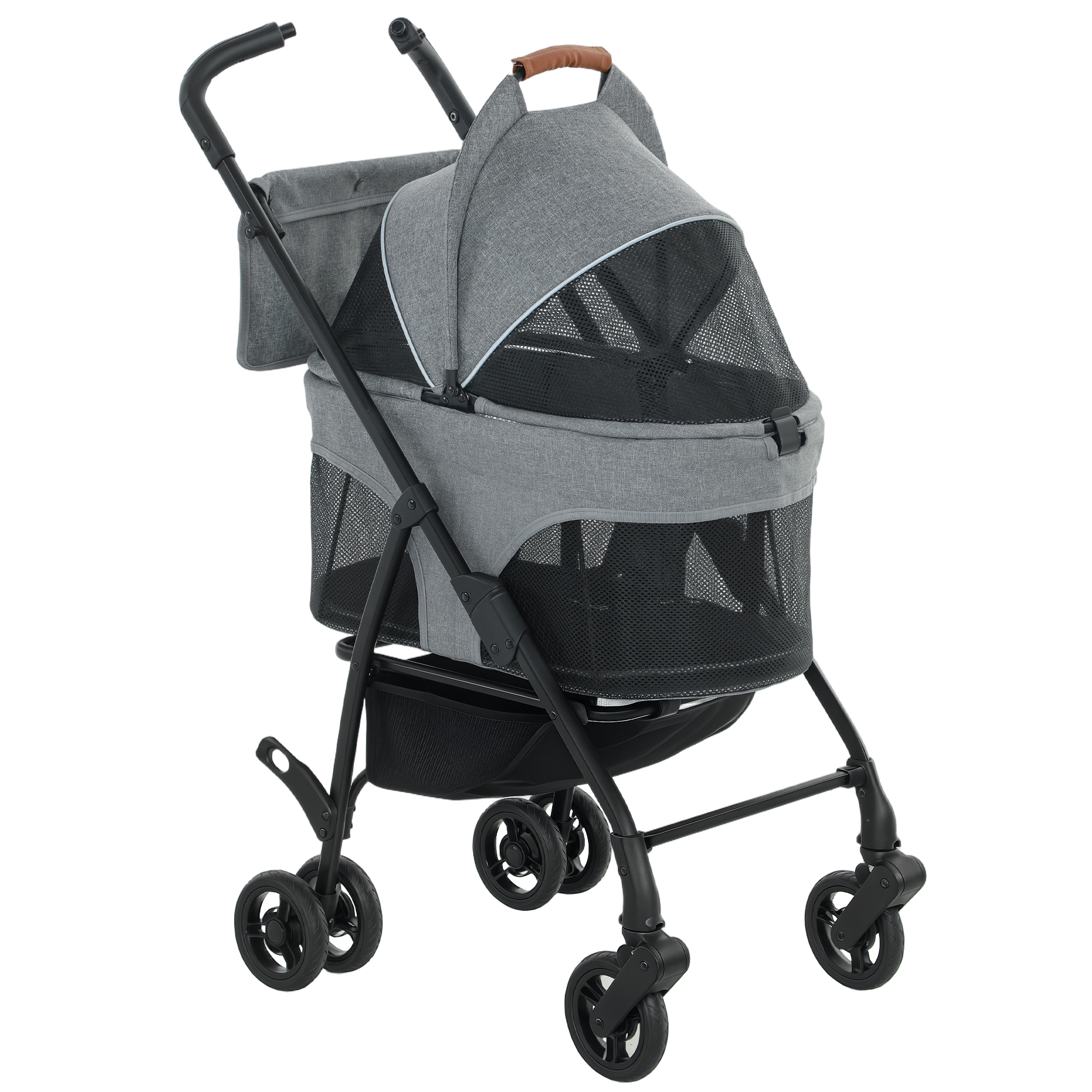 Kenant Grey Metal Pet Stroller - 47cm