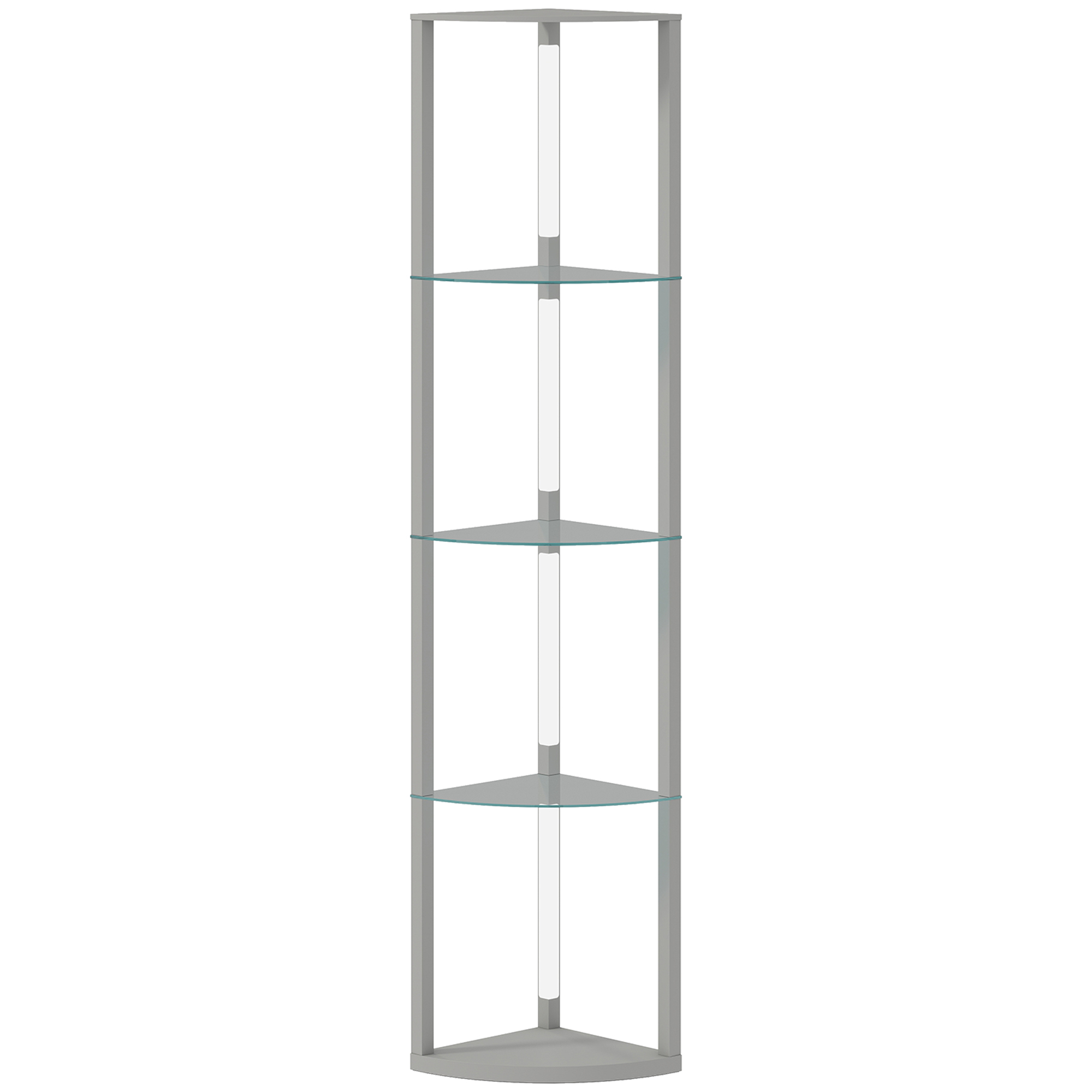 Brocour Grey Floor Lamp with Shelves - 29.5cm
