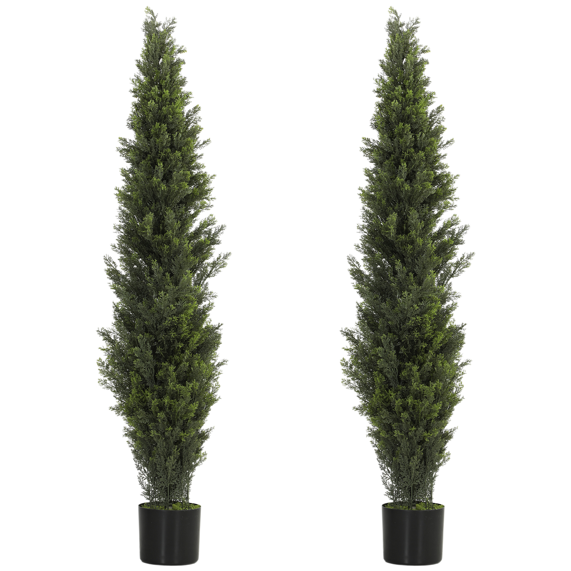 Kenix Green Steel Cypress Artificial Plant Set of 2 - 150cm