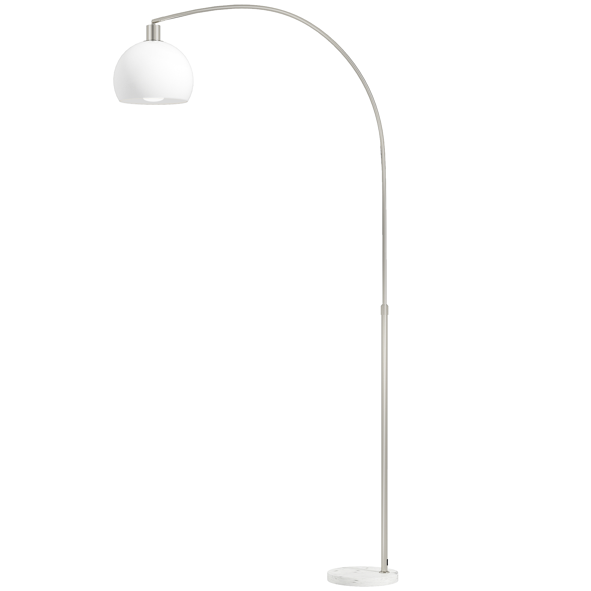 Broridg White Metal Floor Lamp with Shade - 90cm