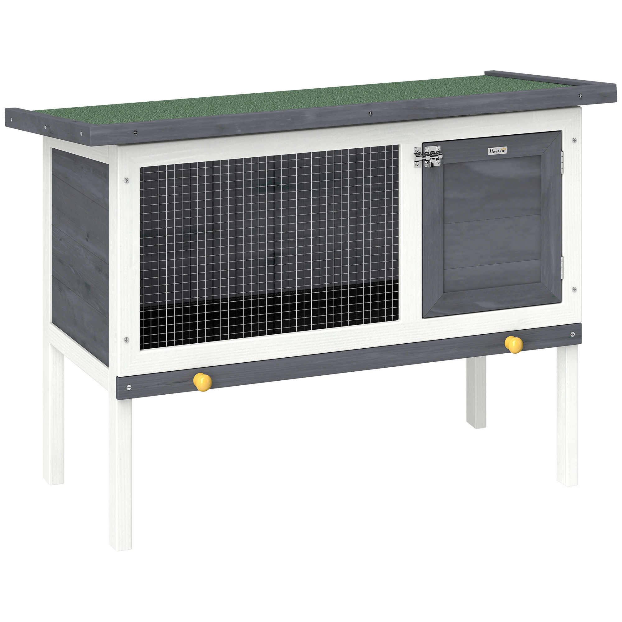 Checrof Grey Metal Rabbit Hutch - 45cm