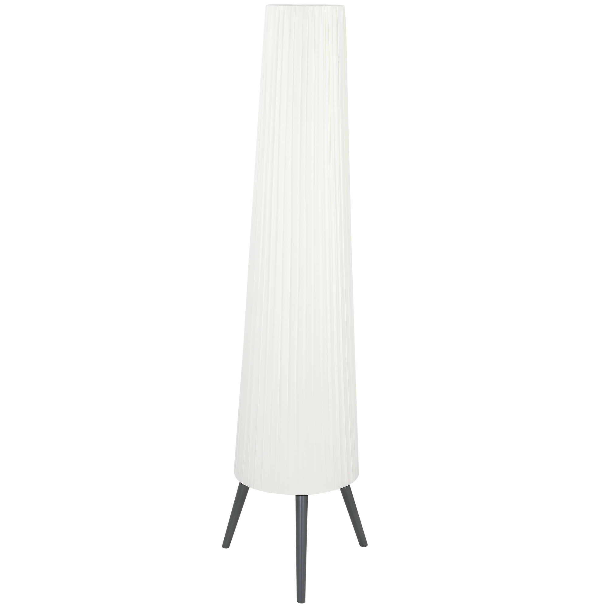 Easford White Fabric Floor Lamp with Foot Switch - 46cm