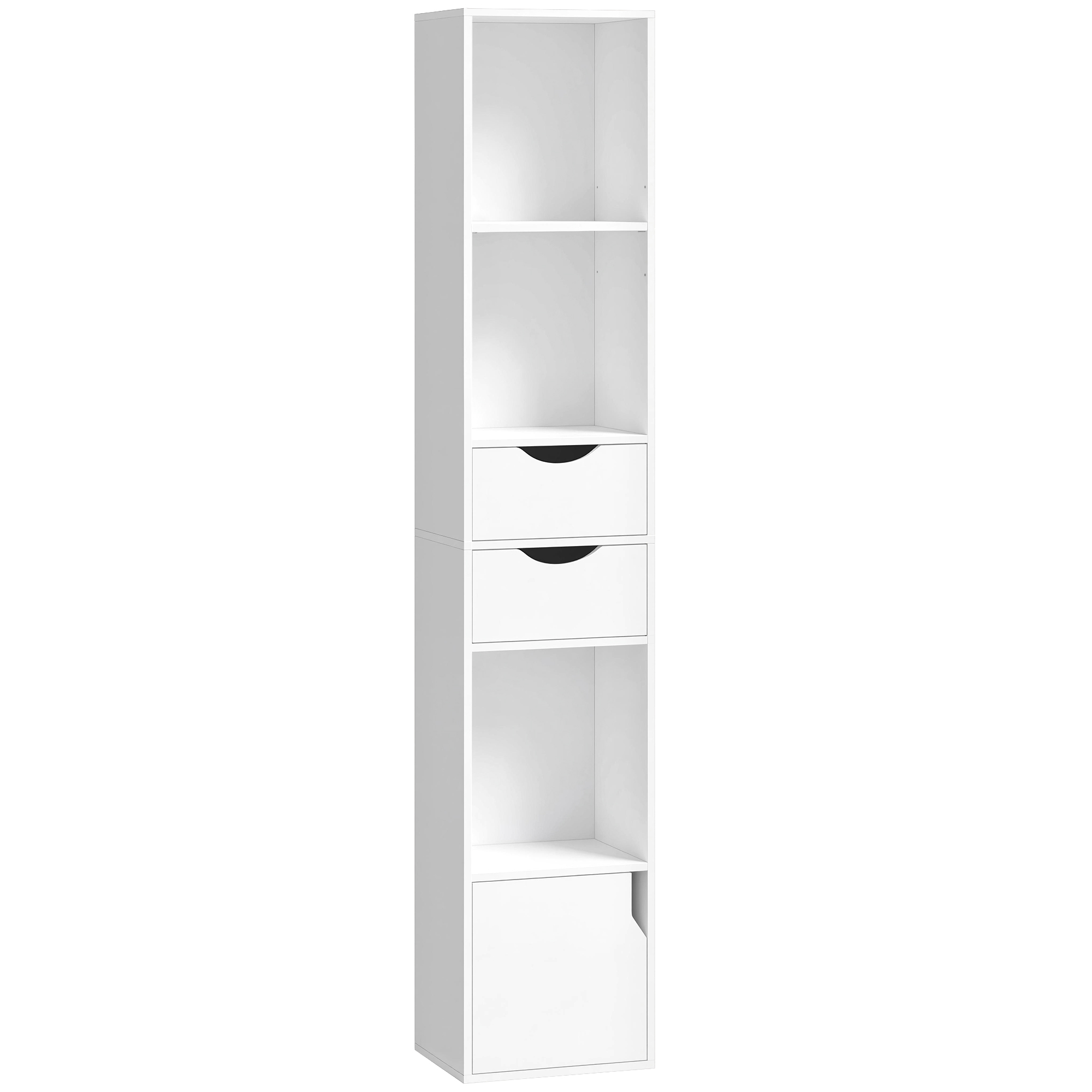 Rosloft White MDF Bookcase - 30cm