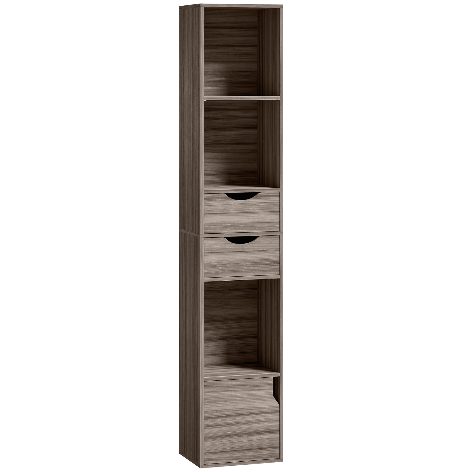 Rosloft Grey MDF Bookcase - 30cm