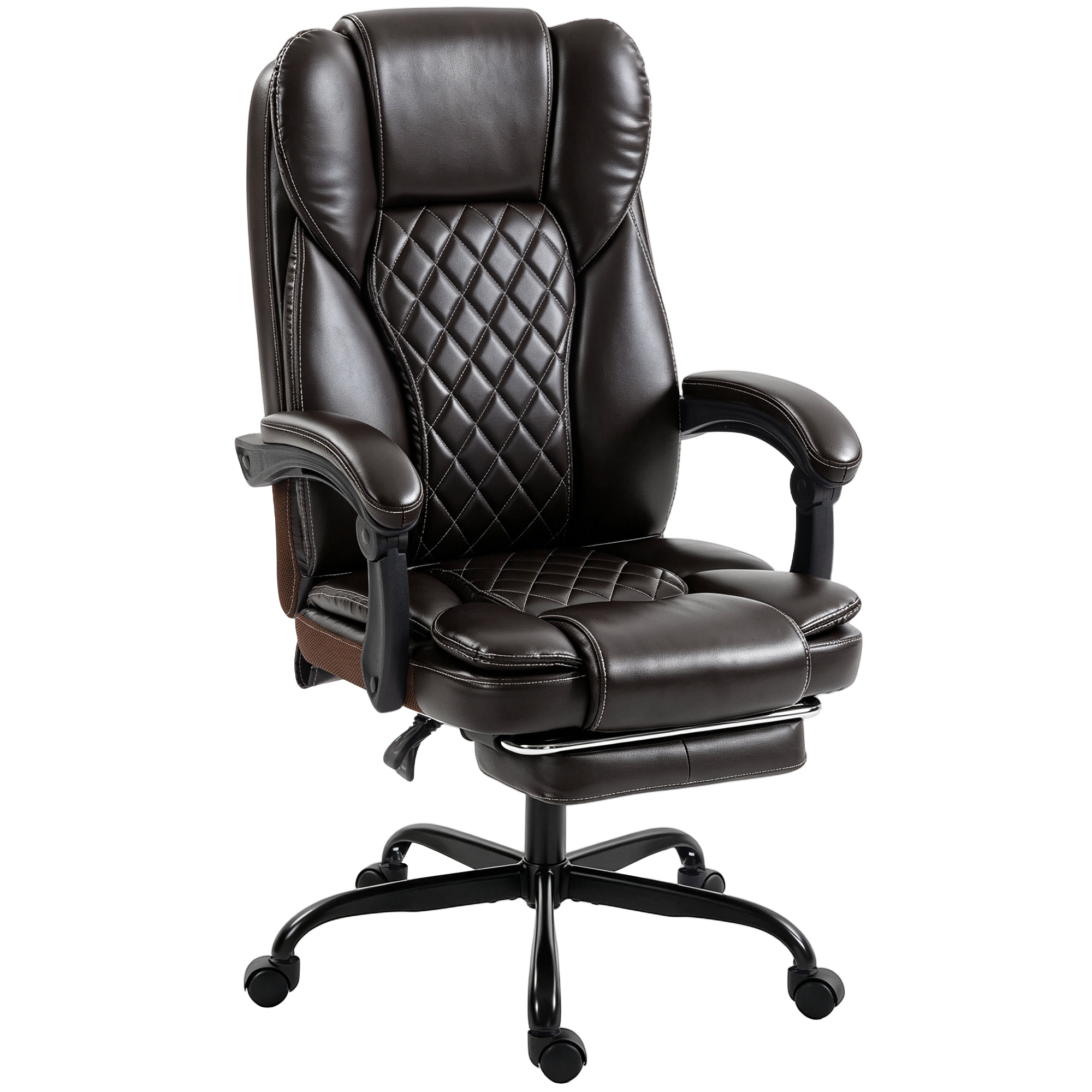 Dalwick Brown Steel Reclining Office Chair - 62cm