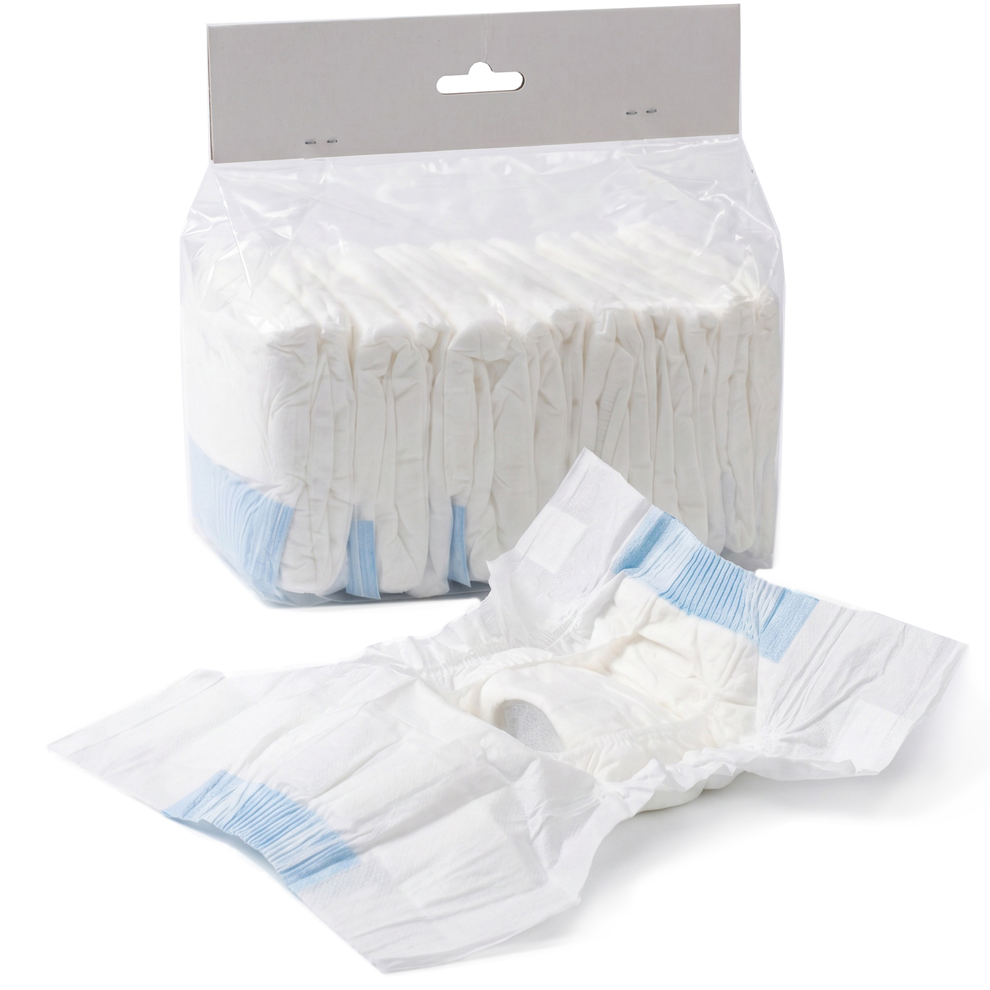 CLEVEDON 48 Pack Disposable Female Dog Nappies for Extra Small Dogs, 15 to 33 cm Waist - White