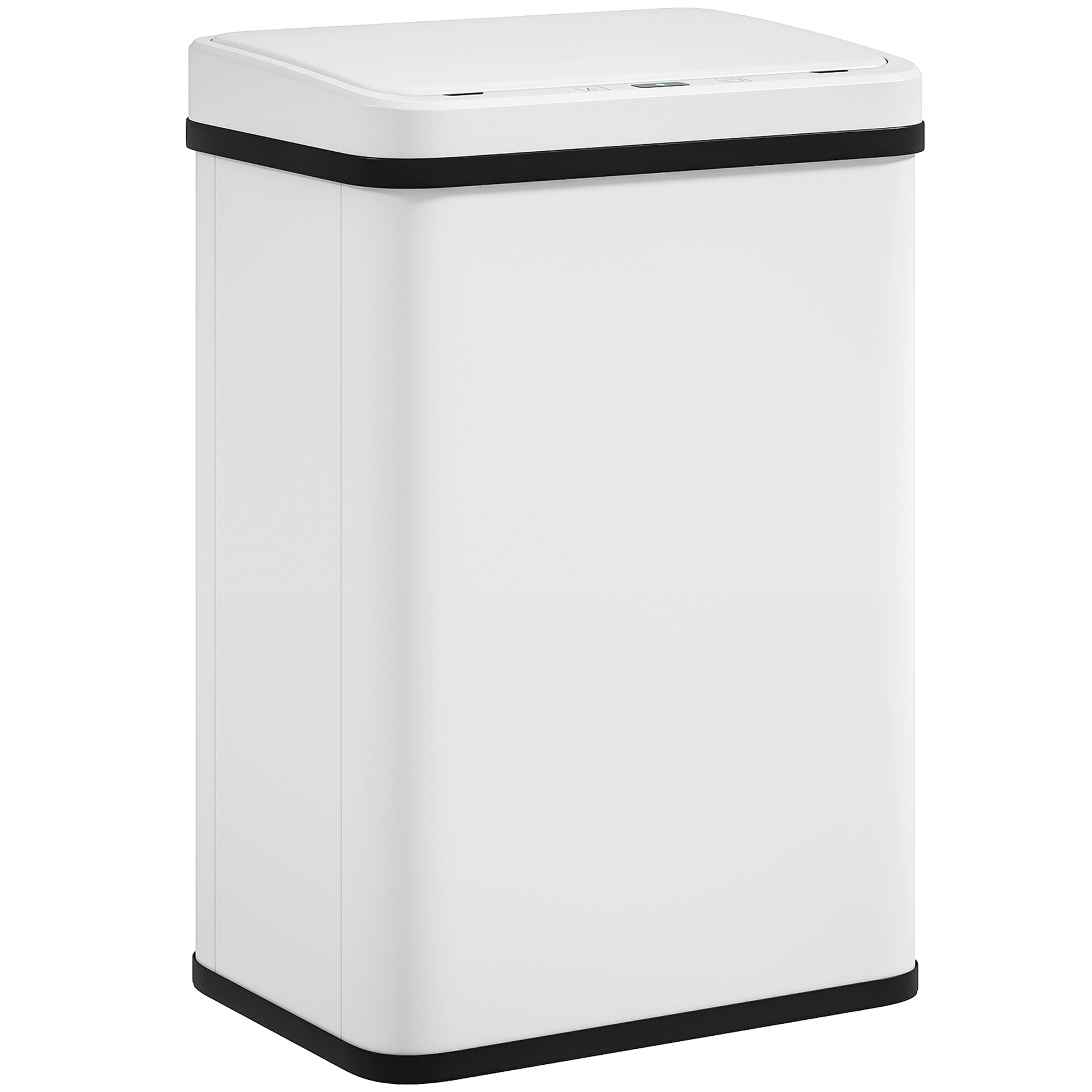 EASWICK 40L Stainless Steel Automatic Sensor Kitchen Bin with Soft Close Lid - White and Black