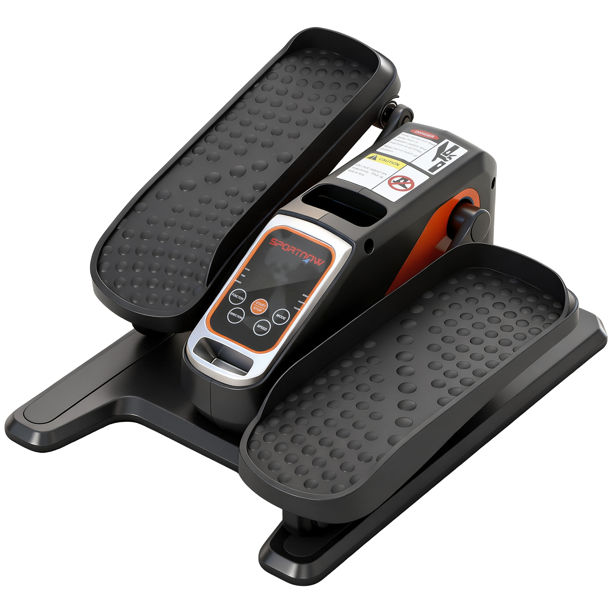 ROWLEDGE Electric Under Desk Elliptical Machine with 12 Speeds and LED Monitor - Black