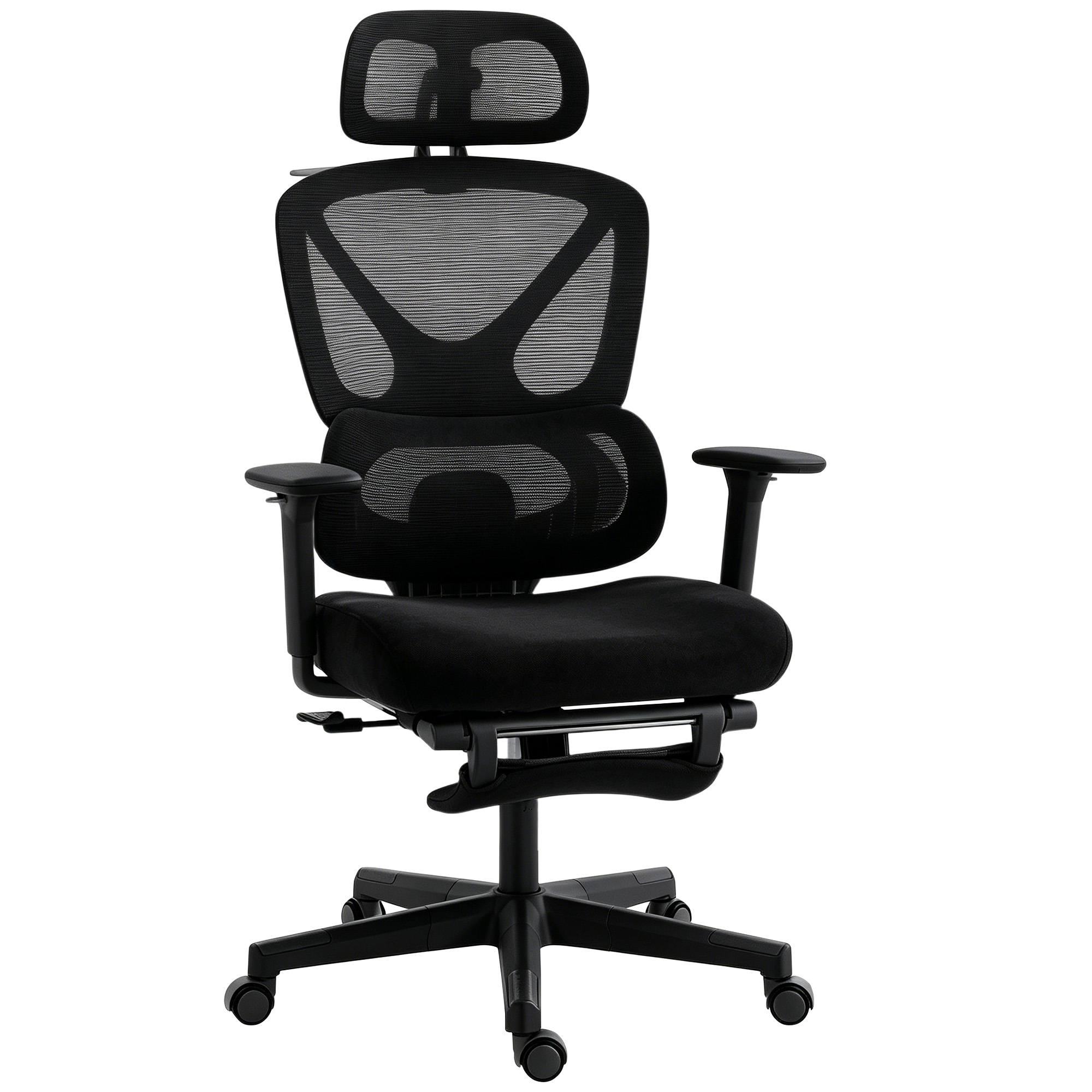 JARANT Ergonomic Mesh Office Chair with 3D Armrests and Rotating Headrest - Black