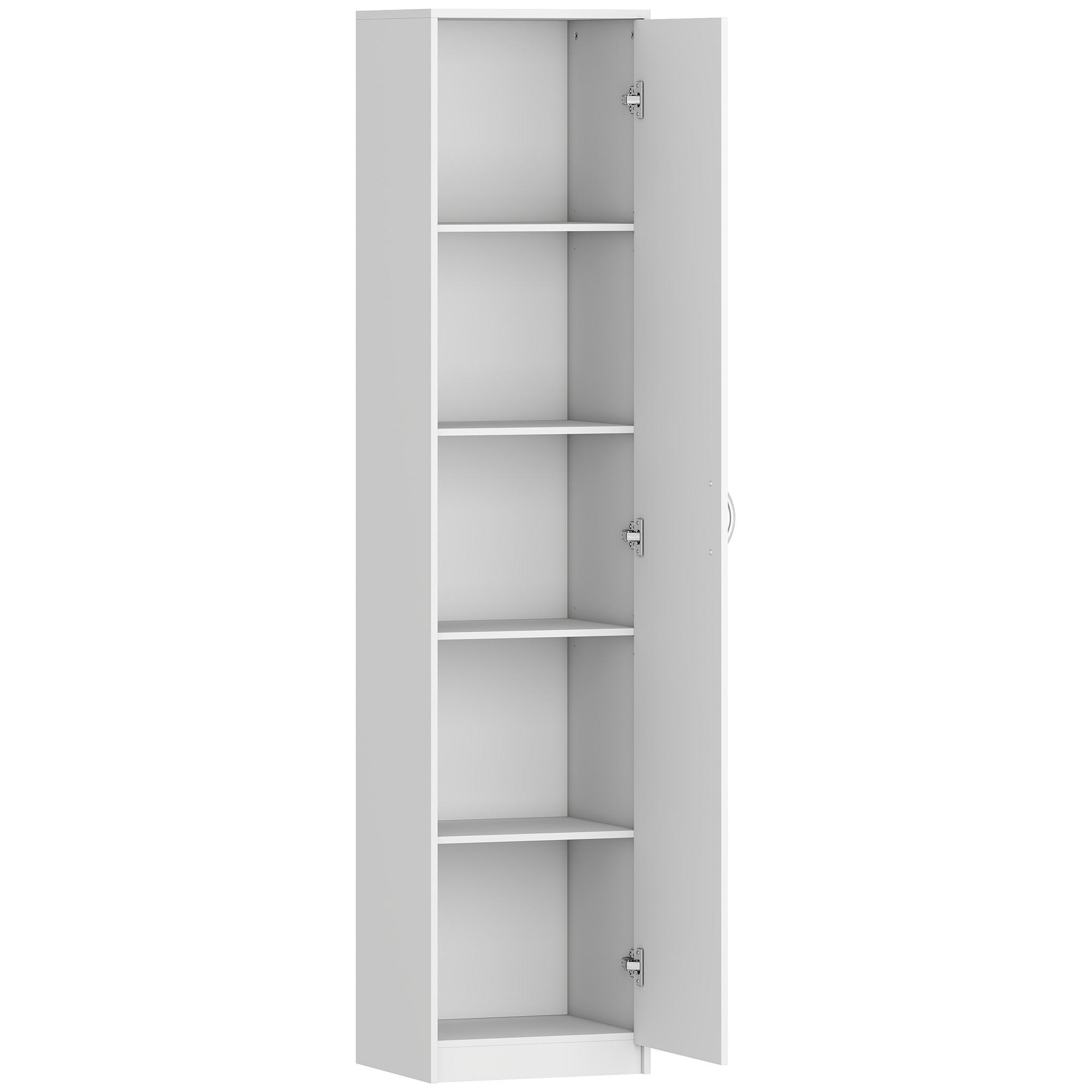 VENTNOR 180 cm Tall Freestanding 5 Tier Kitchen Pantry Cupboard with Adjustable Shelf - White