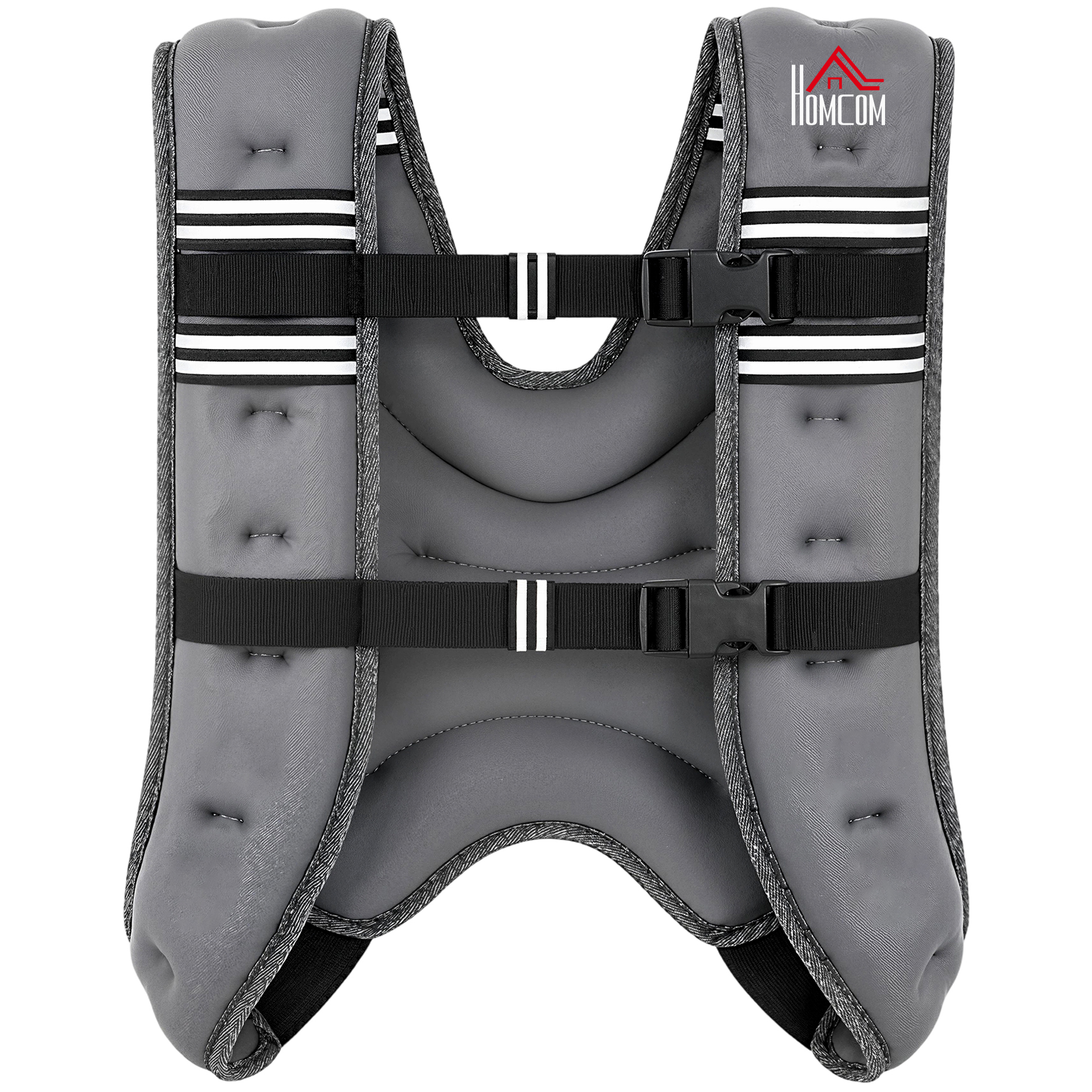 MONJAD 5 kg Adjustable Weighted Vest with Pocket and Reflective Strips for Running and Training - Grey